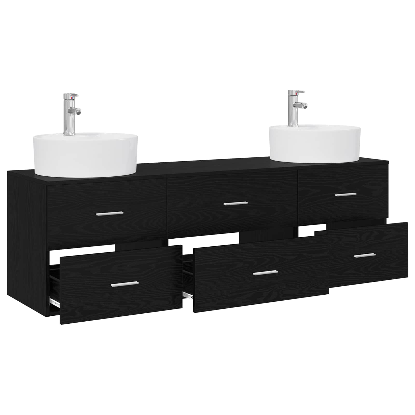 Ensemble d'armoire de salle de bain 3 pc Noir