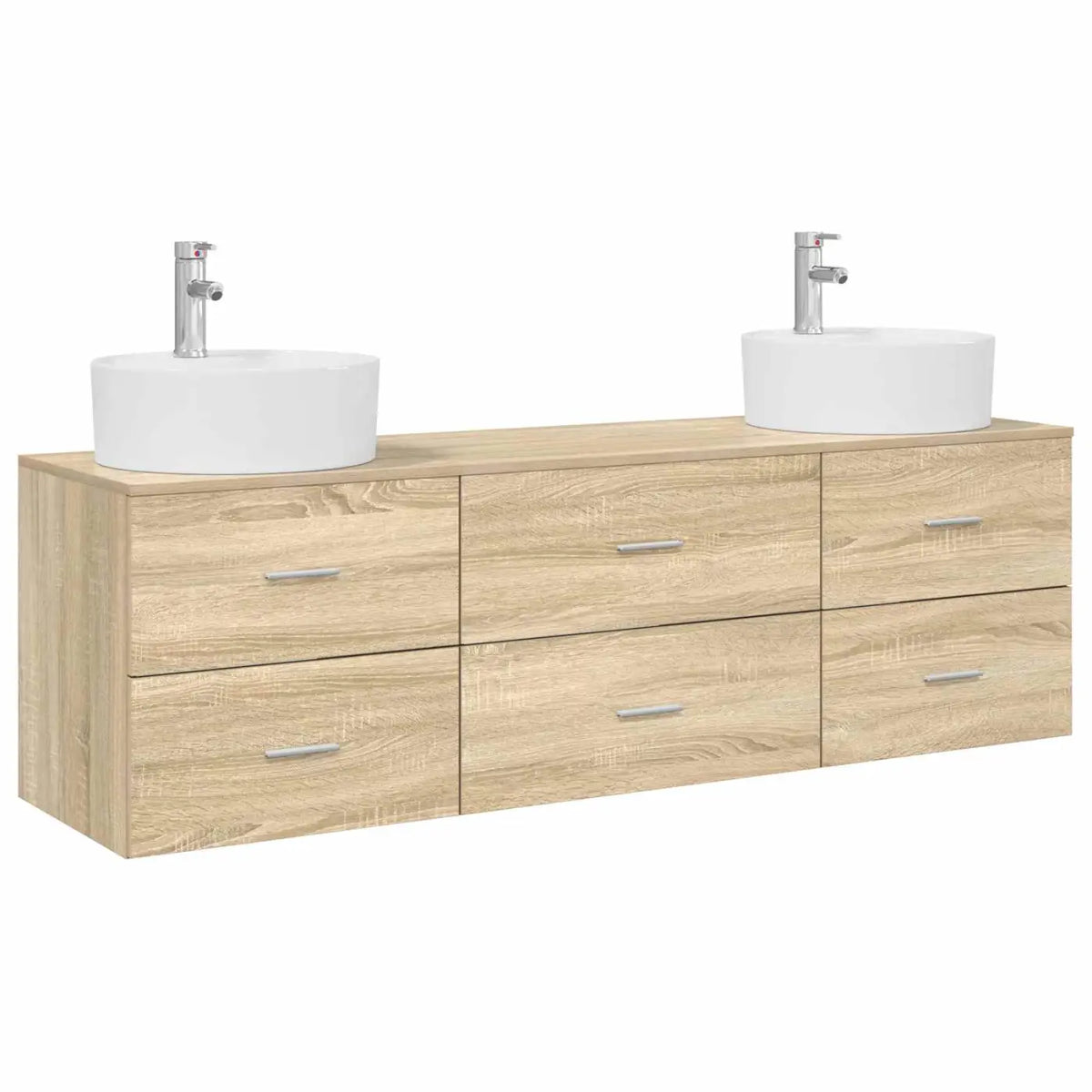 Ensemble d’armoire de salle de bain 3 pc Chêne Sonoma - XIOS