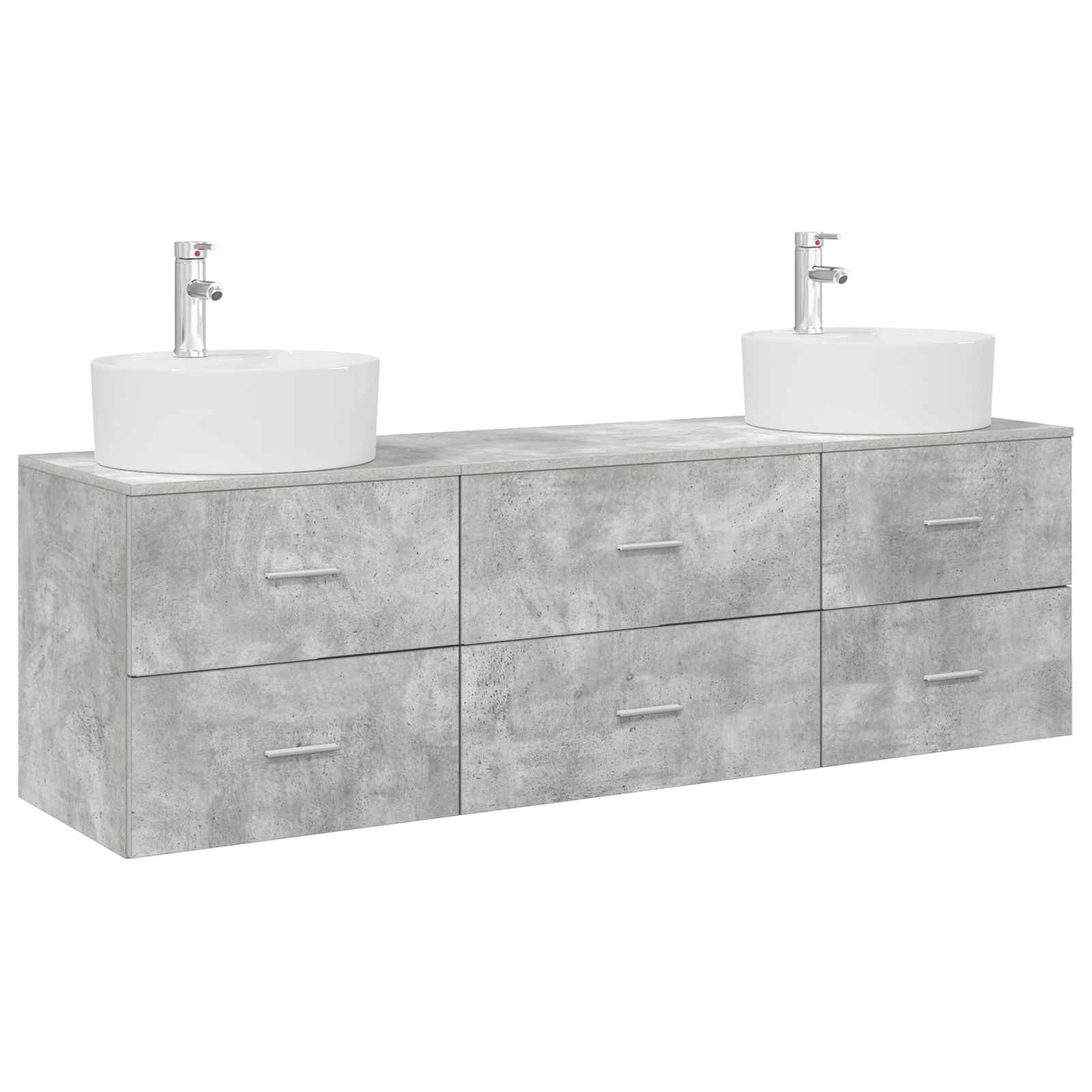 Ensemble d'armoire de salle de bain 3 pc Gris béton