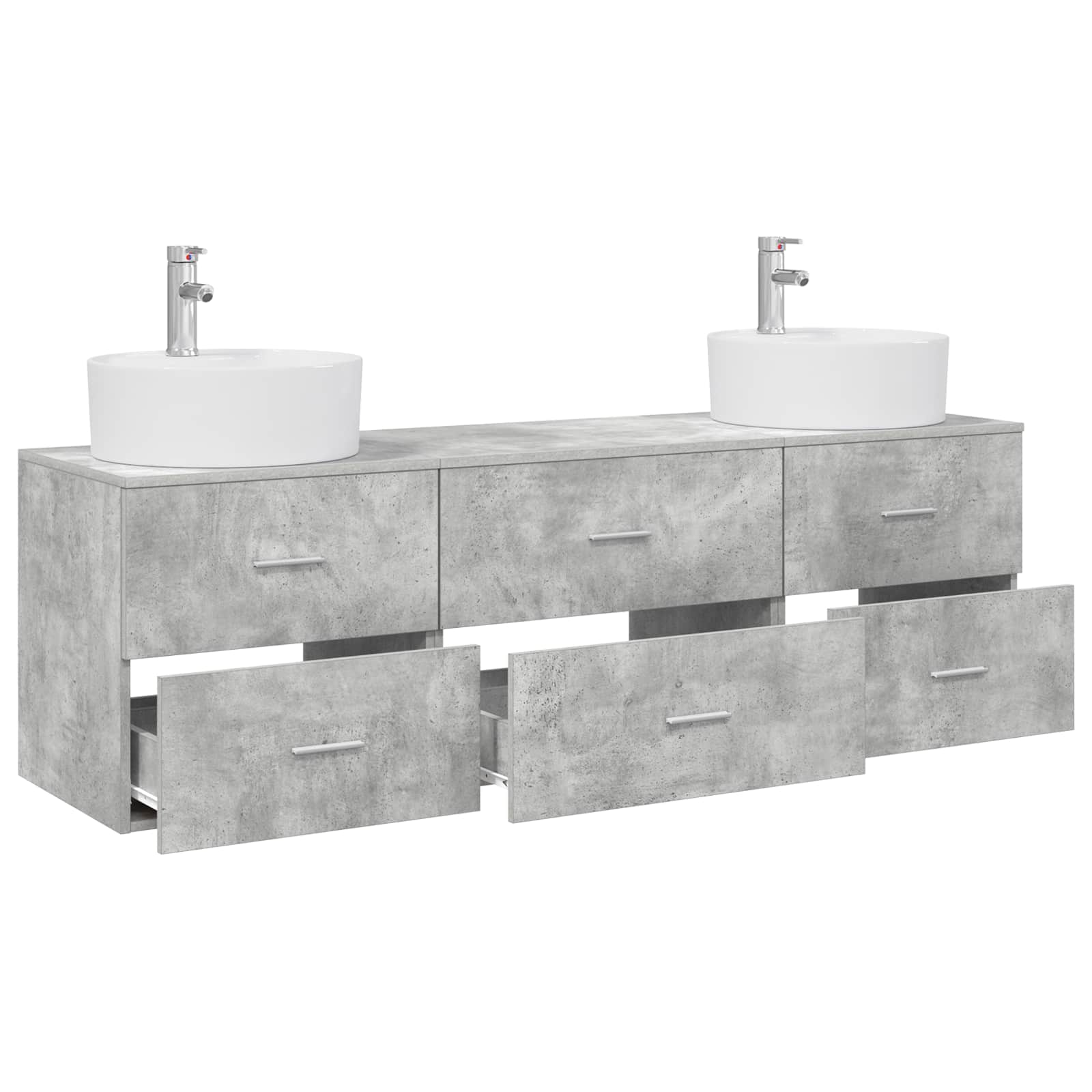 Ensemble d'armoire de salle de bain 3 pc Gris béton