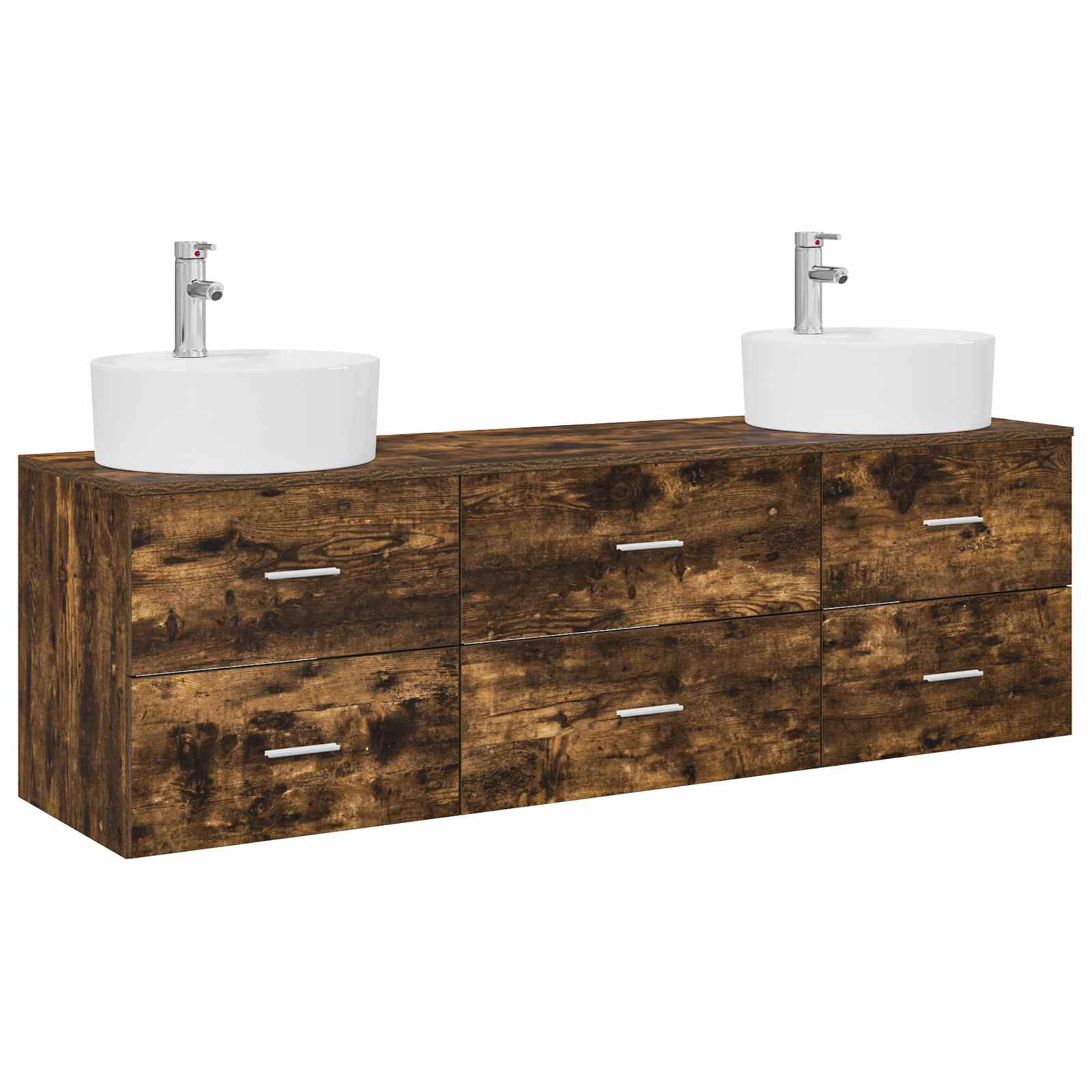 Ensemble d'armoire de salle de bain 3 pc Chêne fumé