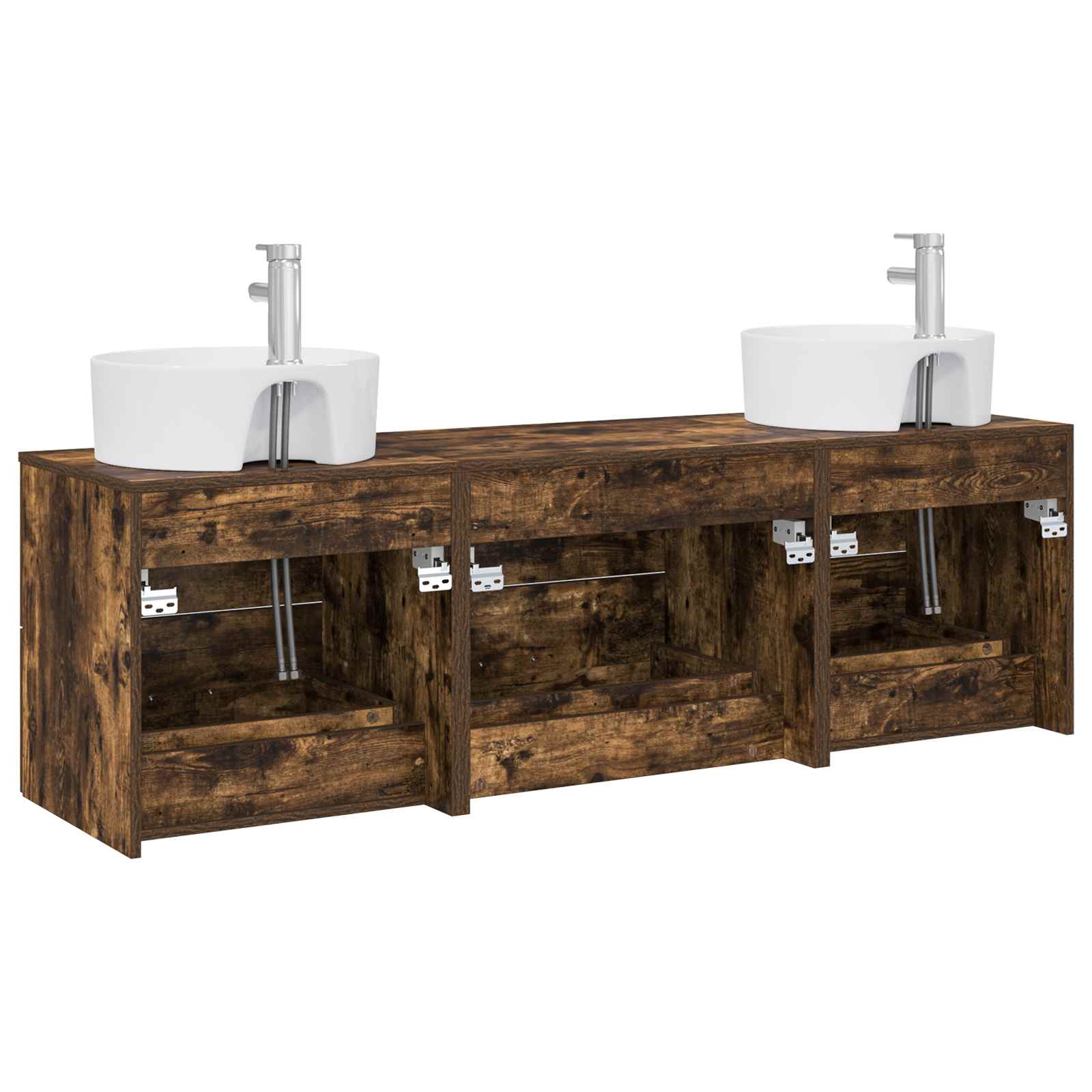 Ensemble d'armoire de salle de bain 3 pc Chêne fumé