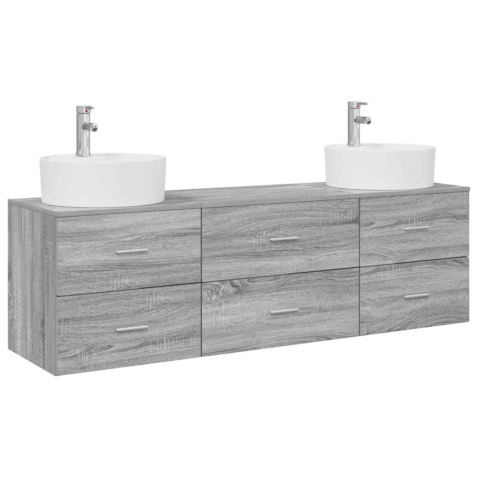 Ensemble d'armoire de salle de bain 3 pc Sonoma gris