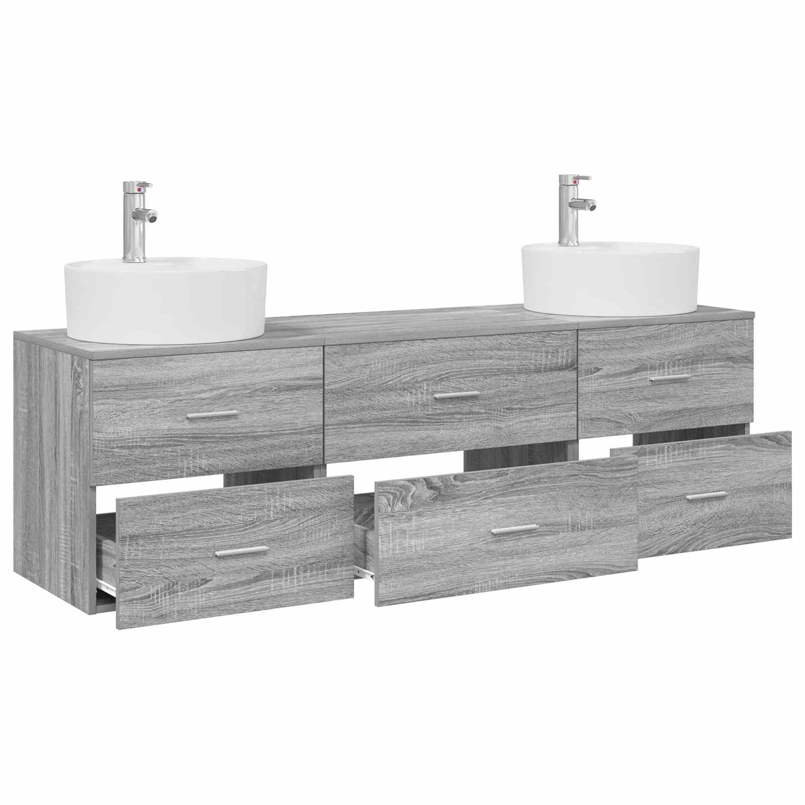 Ensemble d'armoire de salle de bain 3 pc Sonoma gris