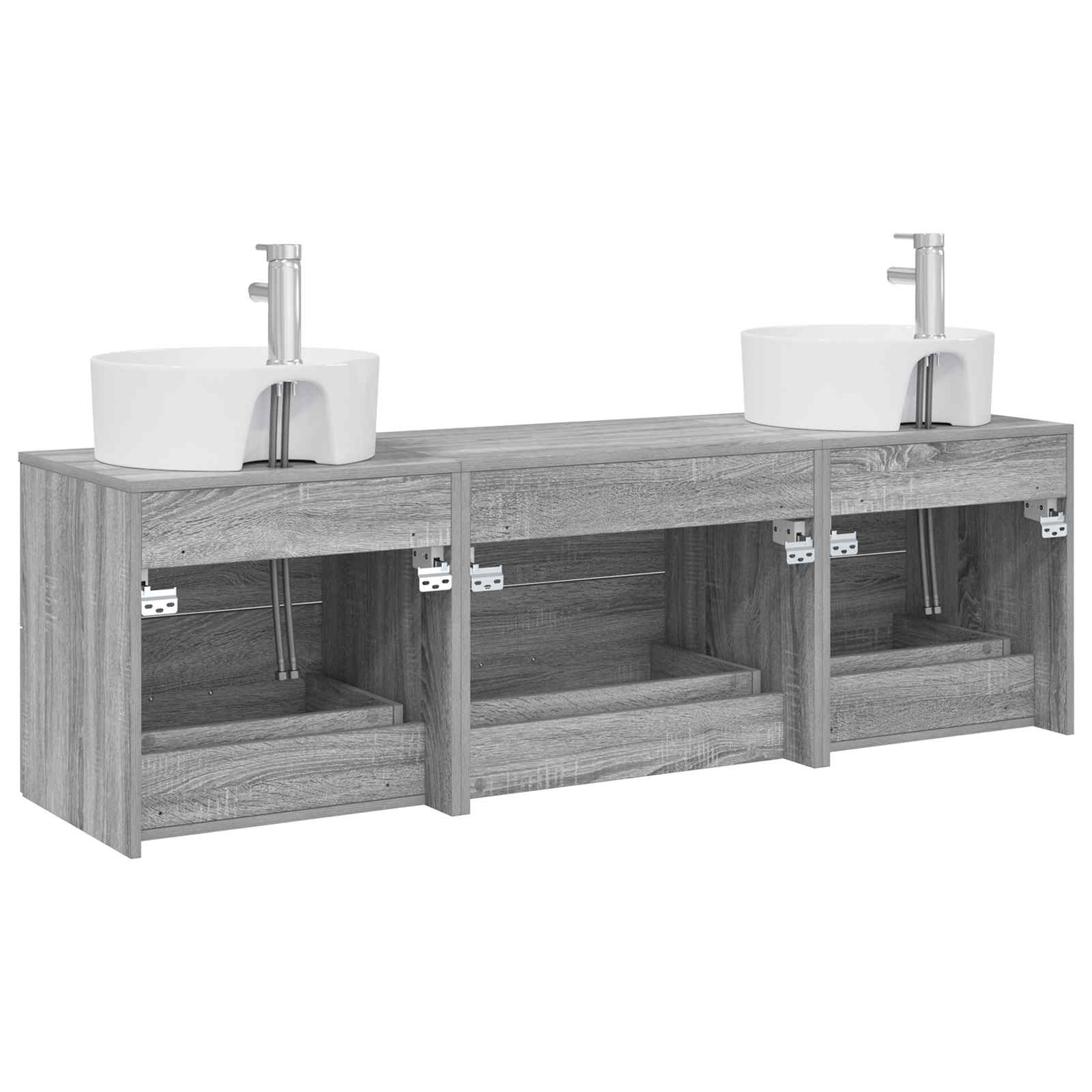 Ensemble d'armoire de salle de bain 3 pc Sonoma gris