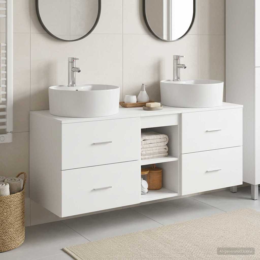 Ensemble d'armoire de salle de bain 3 pc Blanc