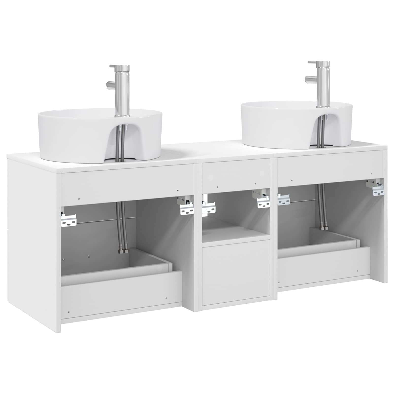 Ensemble d'armoire de salle de bain 3 pc Blanc