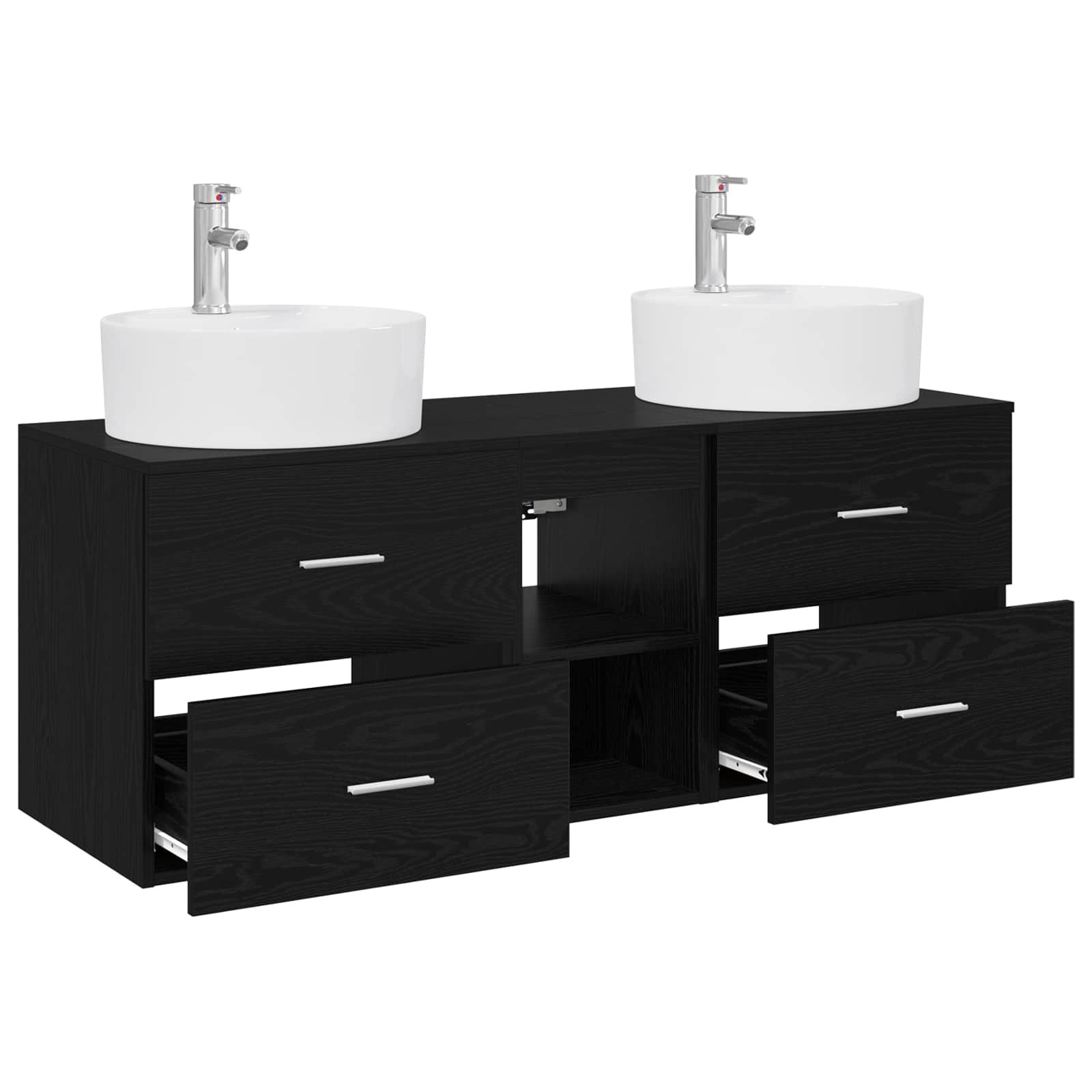 Ensemble d'armoire de salle de bain 3 pc Noir