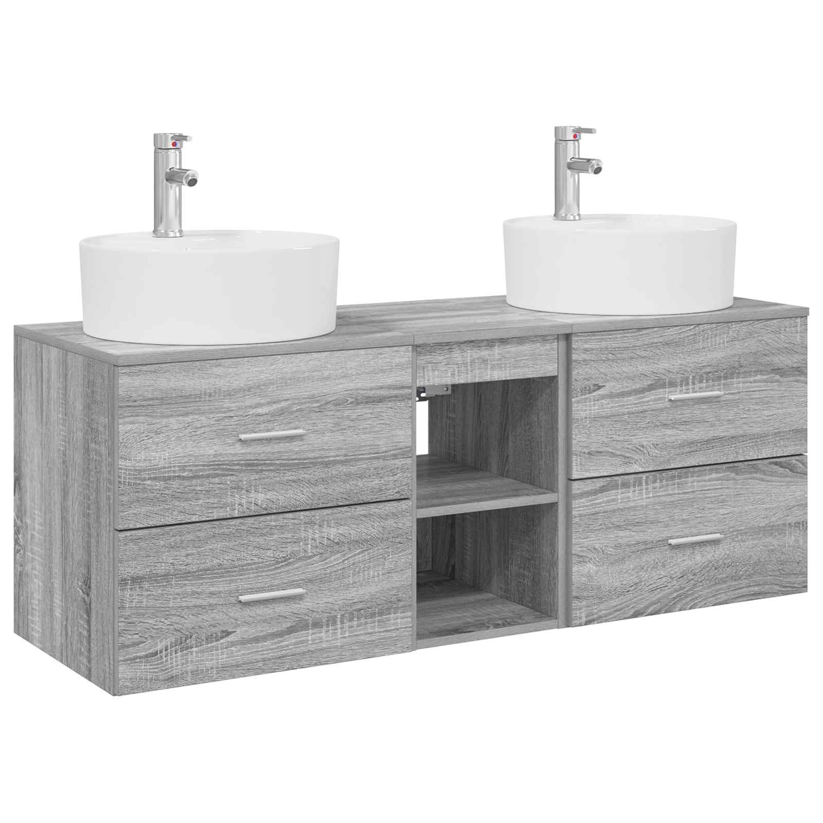 Ensemble d'armoire de salle de bain 3 pc Sonoma gris