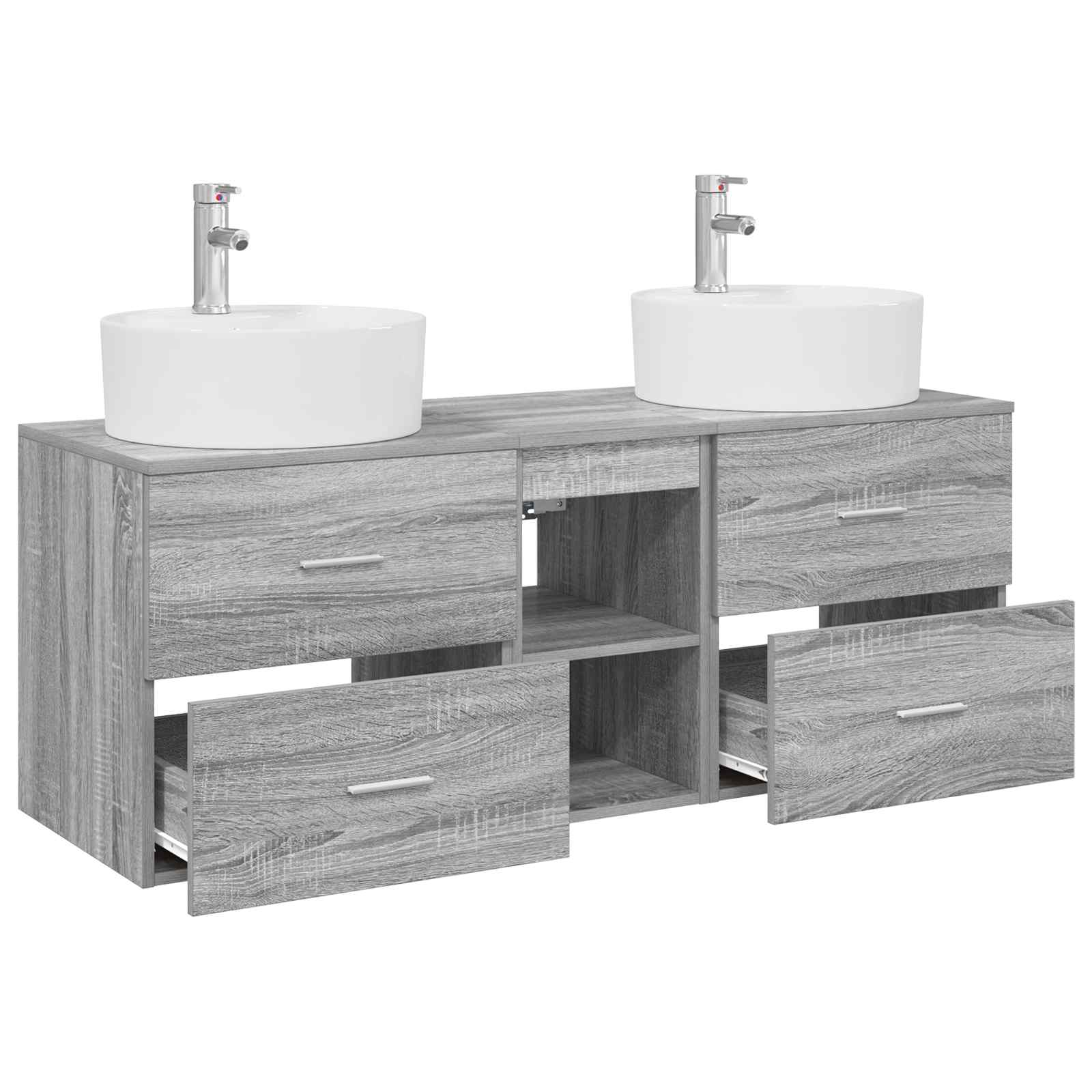 Ensemble d'armoire de salle de bain 3 pc Sonoma gris