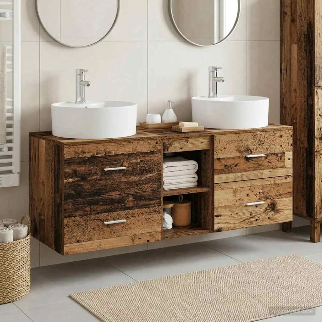 Ensemble d’armoire de salle de bain 3 pc Bois ancien - XIOS