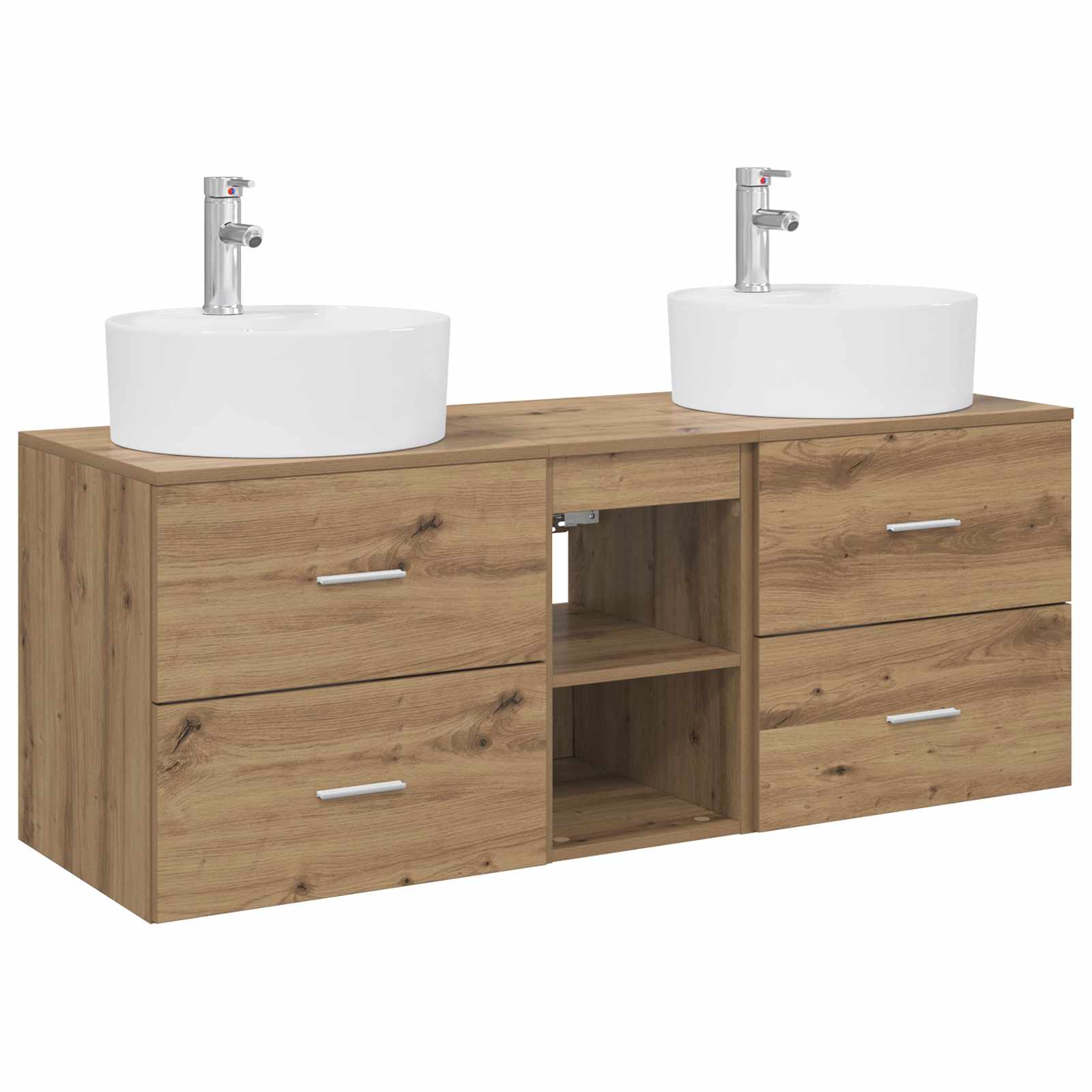 Ensemble d'armoire de salle de bain 3 pc Chêne artisanal