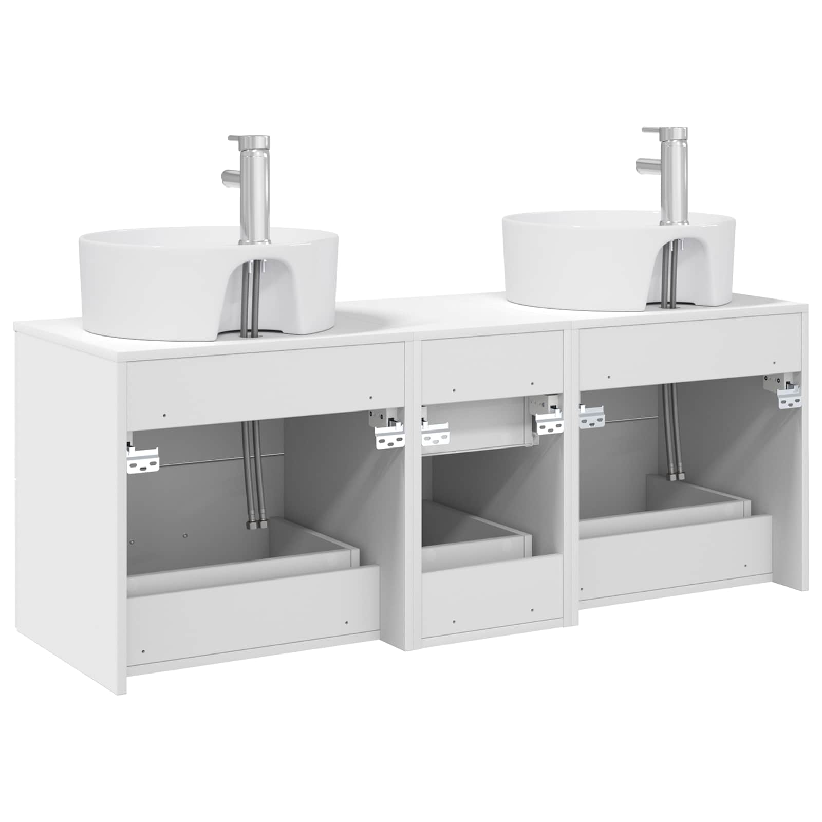 Ensemble de mobilier de salle de bain 3 pc Blanc
