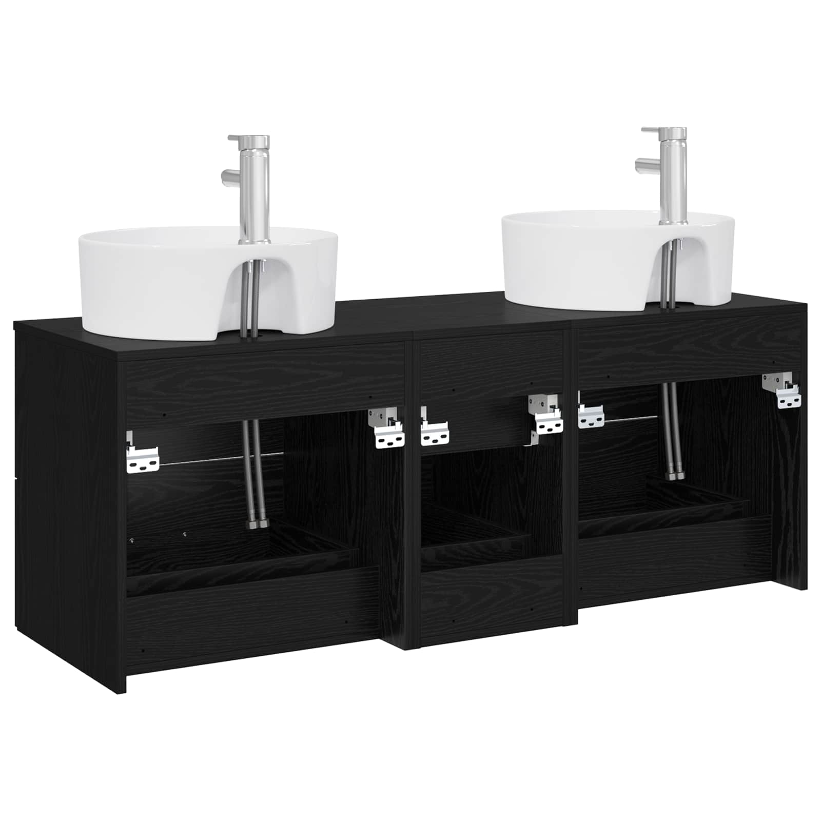 Ensemble de mobilier de salle de bain 3 pc Noir