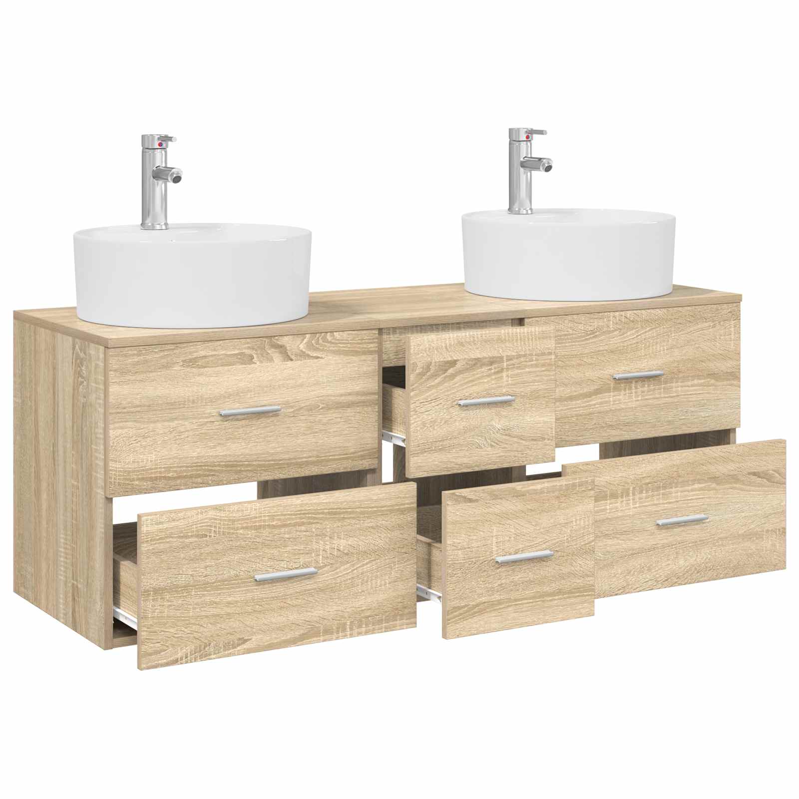 Ensemble de mobilier de salle de bain 3 pc Chêne Sonoma