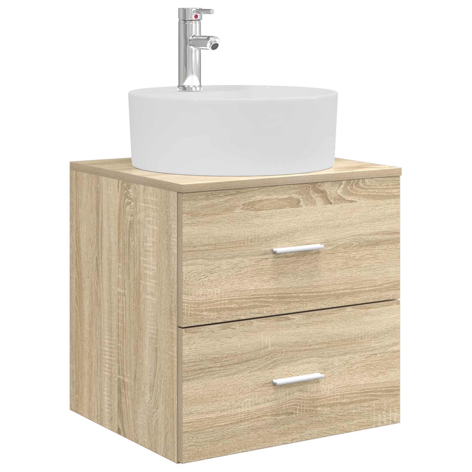 Ensemble de mobilier de salle de bain 3 pc Chêne Sonoma