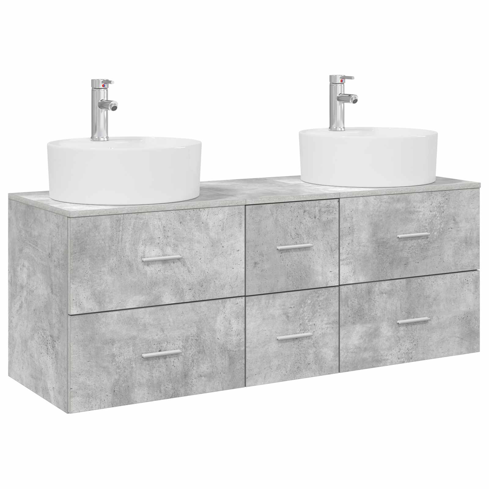 Ensemble de mobilier de salle de bain 3 pc Gris béton