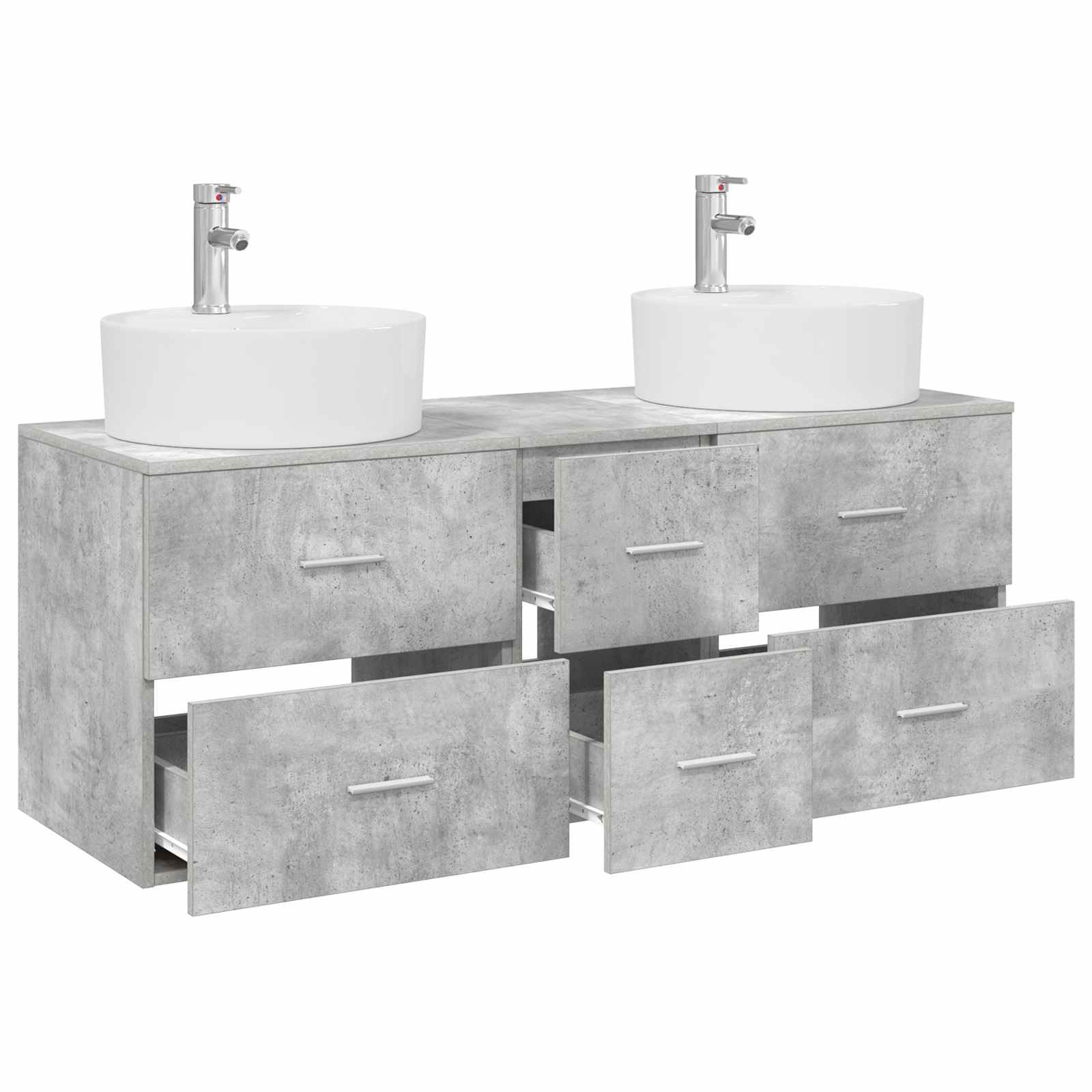 Ensemble de mobilier de salle de bain 3 pc Gris béton