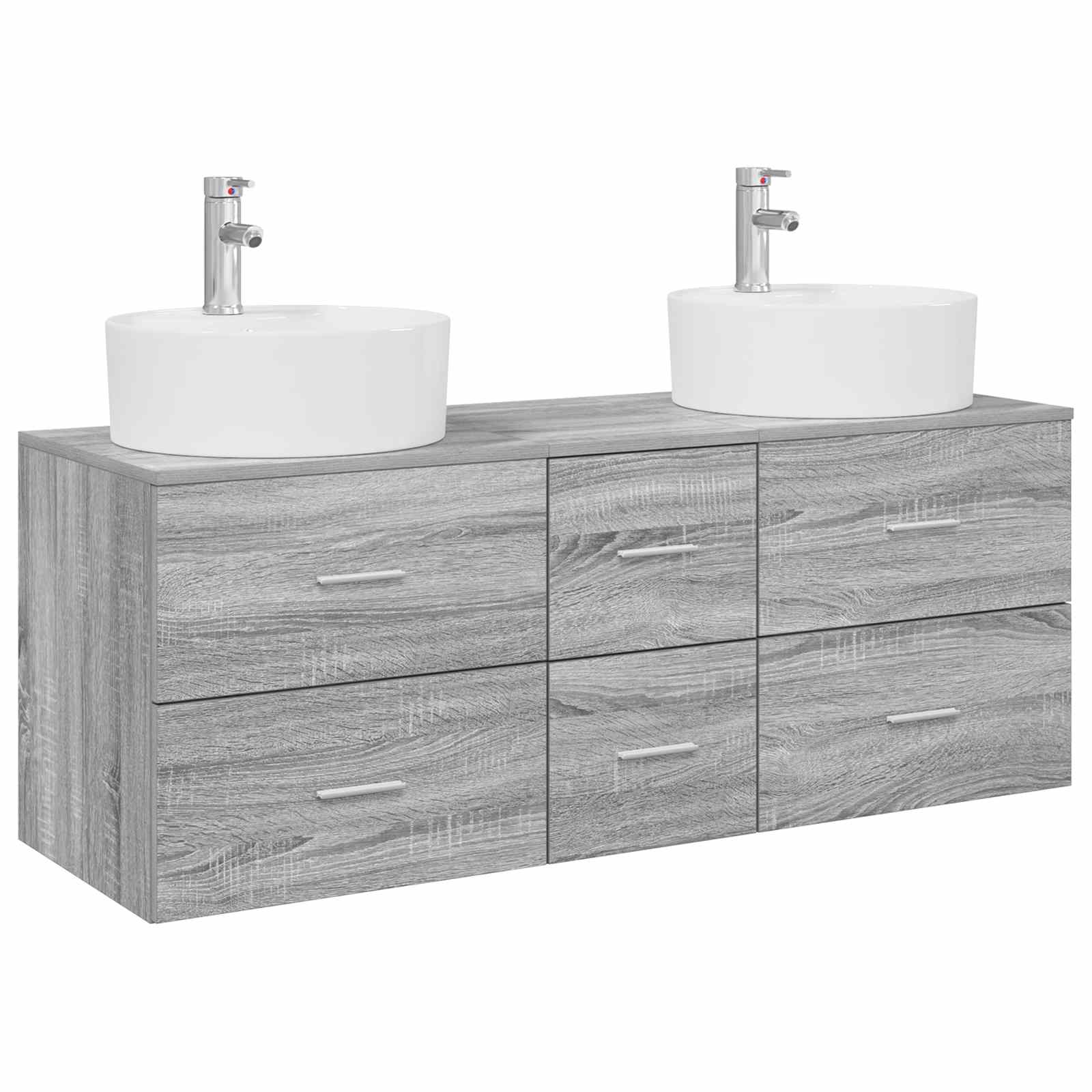 Ensemble de mobilier de salle de bain 3 pc Sonoma gris