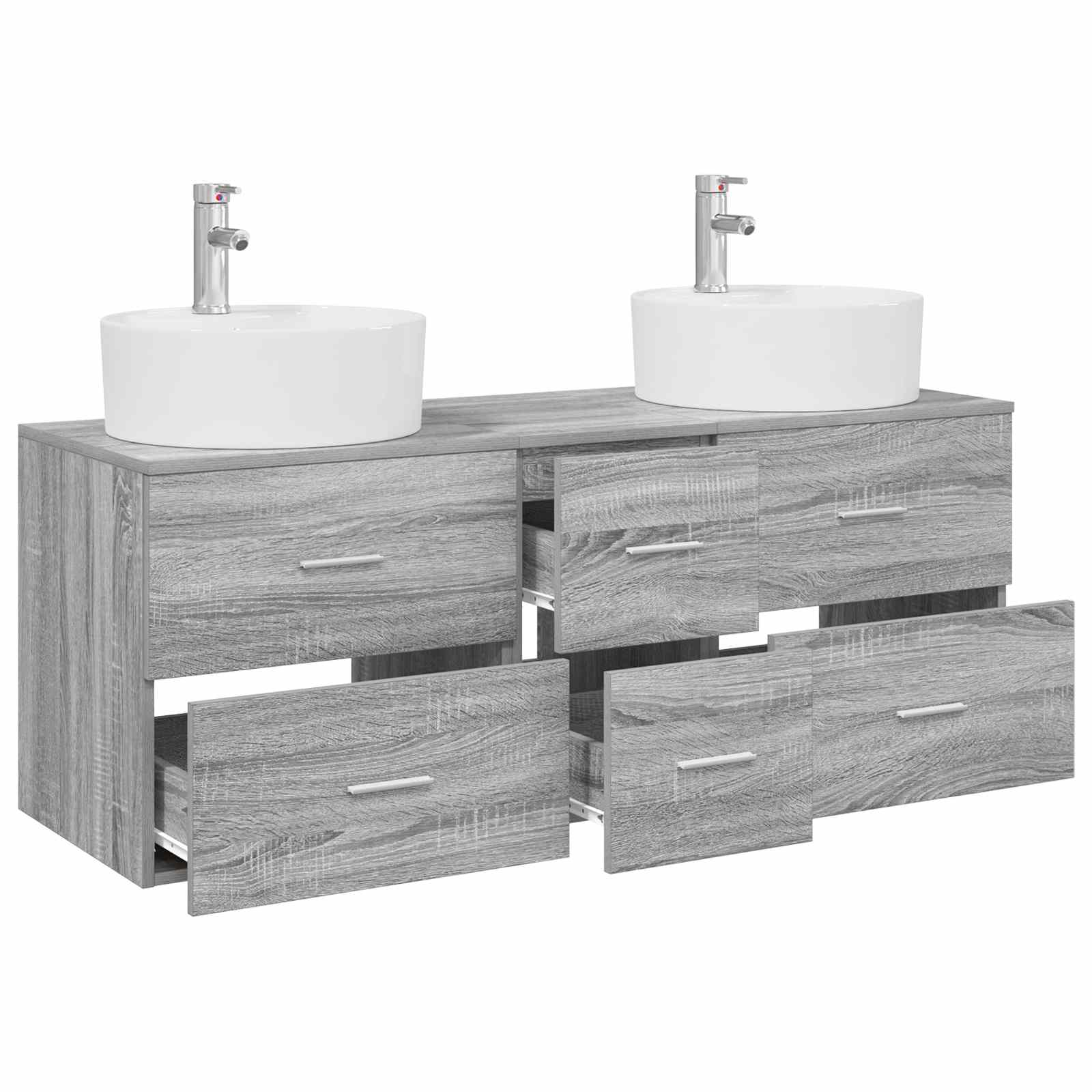 Ensemble de mobilier de salle de bain 3 pc Sonoma gris