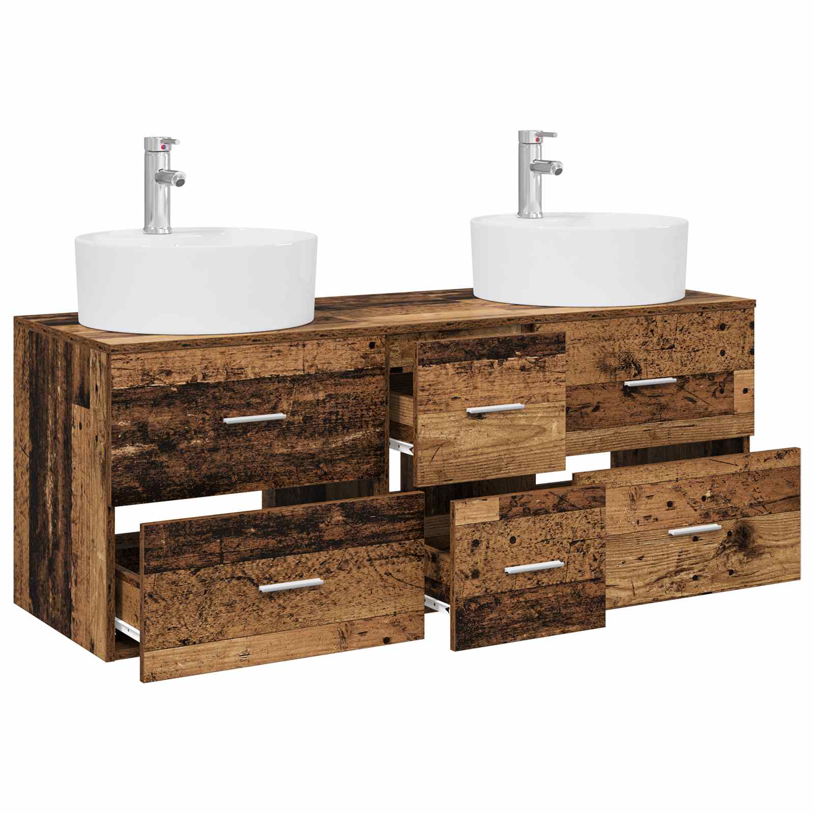 Ensemble de mobilier de salle de bain 3 pc Bois ancien