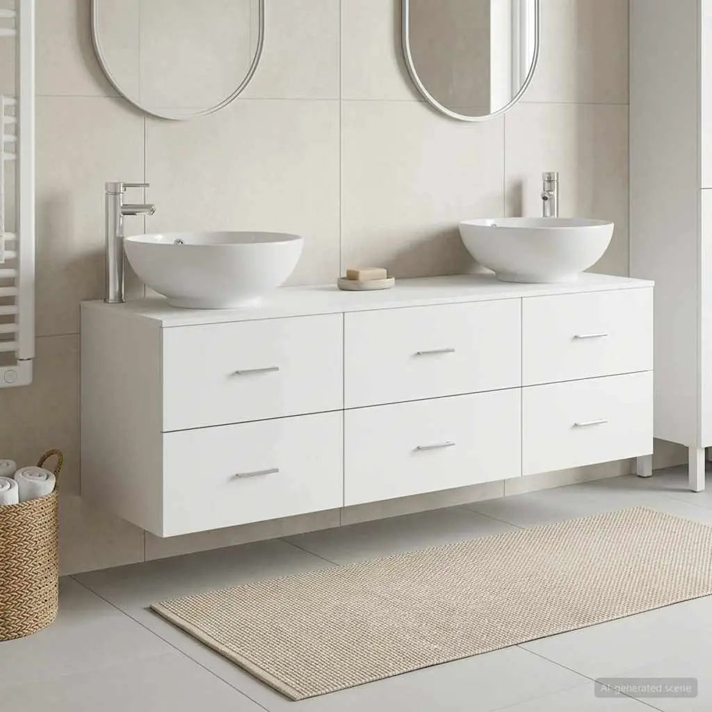 Ensemble de mobilier de salle de bain 3 pc Blanc - XIOS