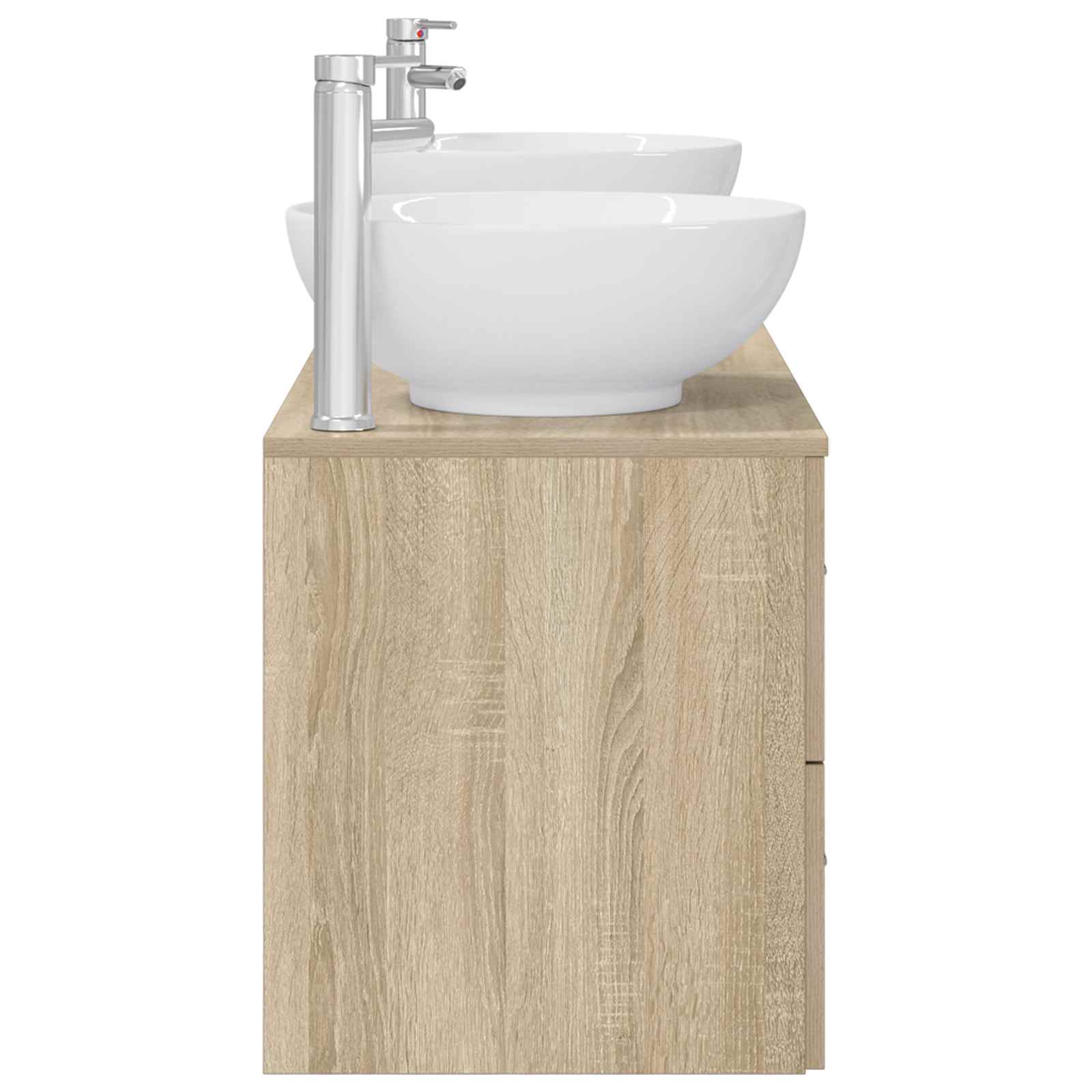 Ensemble de mobilier de salle de bain 3 pc Chêne Sonoma