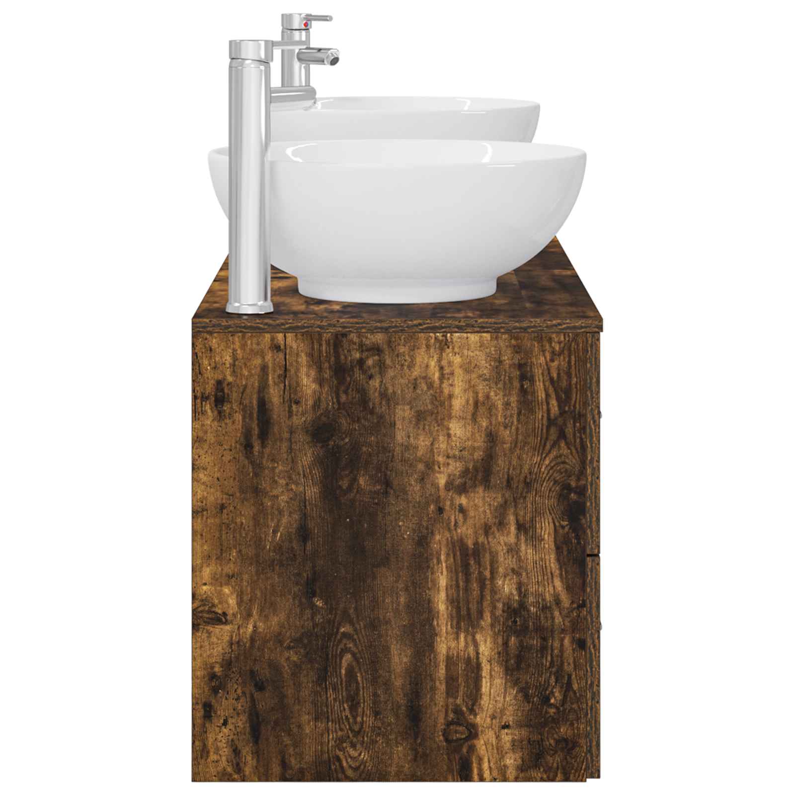 Ensemble de mobilier de salle de bain 3 pc Chêne fumé
