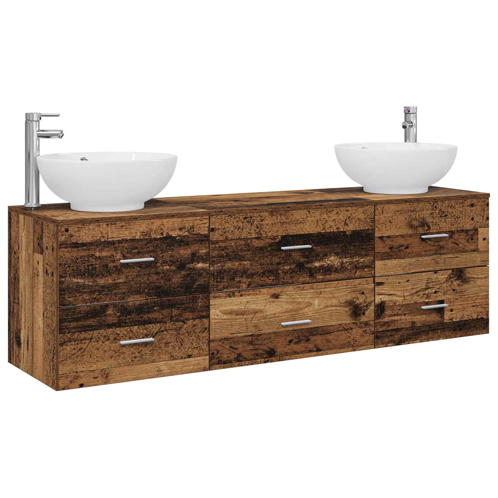 Ensemble de mobilier de salle de bain 3 pc Bois ancien
