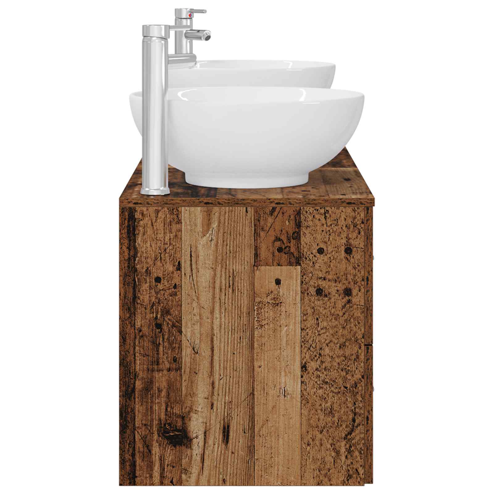 Ensemble de mobilier de salle de bain 3 pc Bois ancien