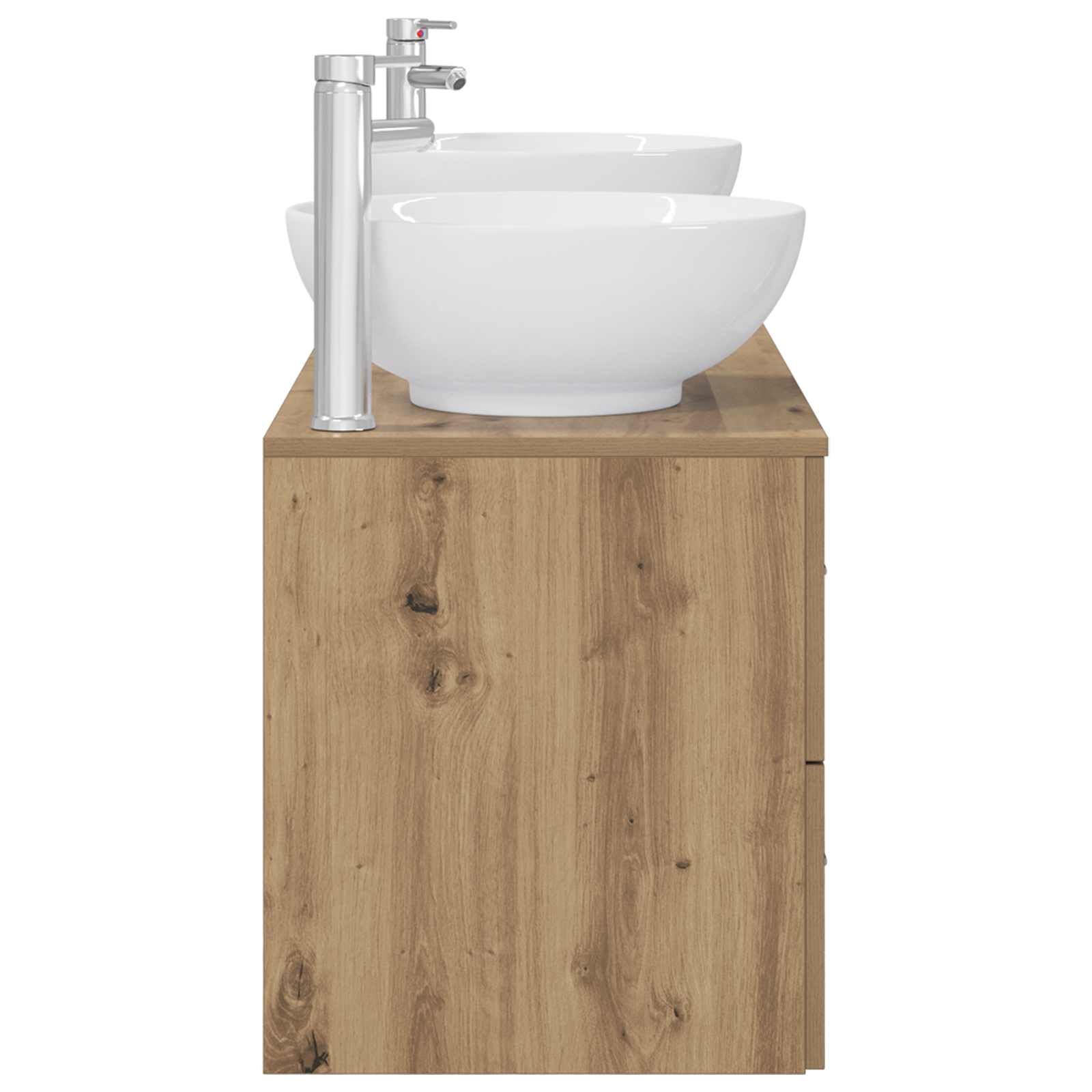 Ensemble de mobilier de salle de bain 3 pc Chêne artisanal