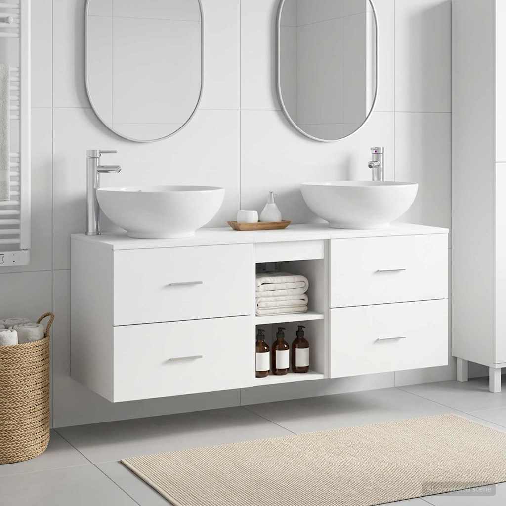 Ensemble de mobilier de salle de bain 3 pc Blanc