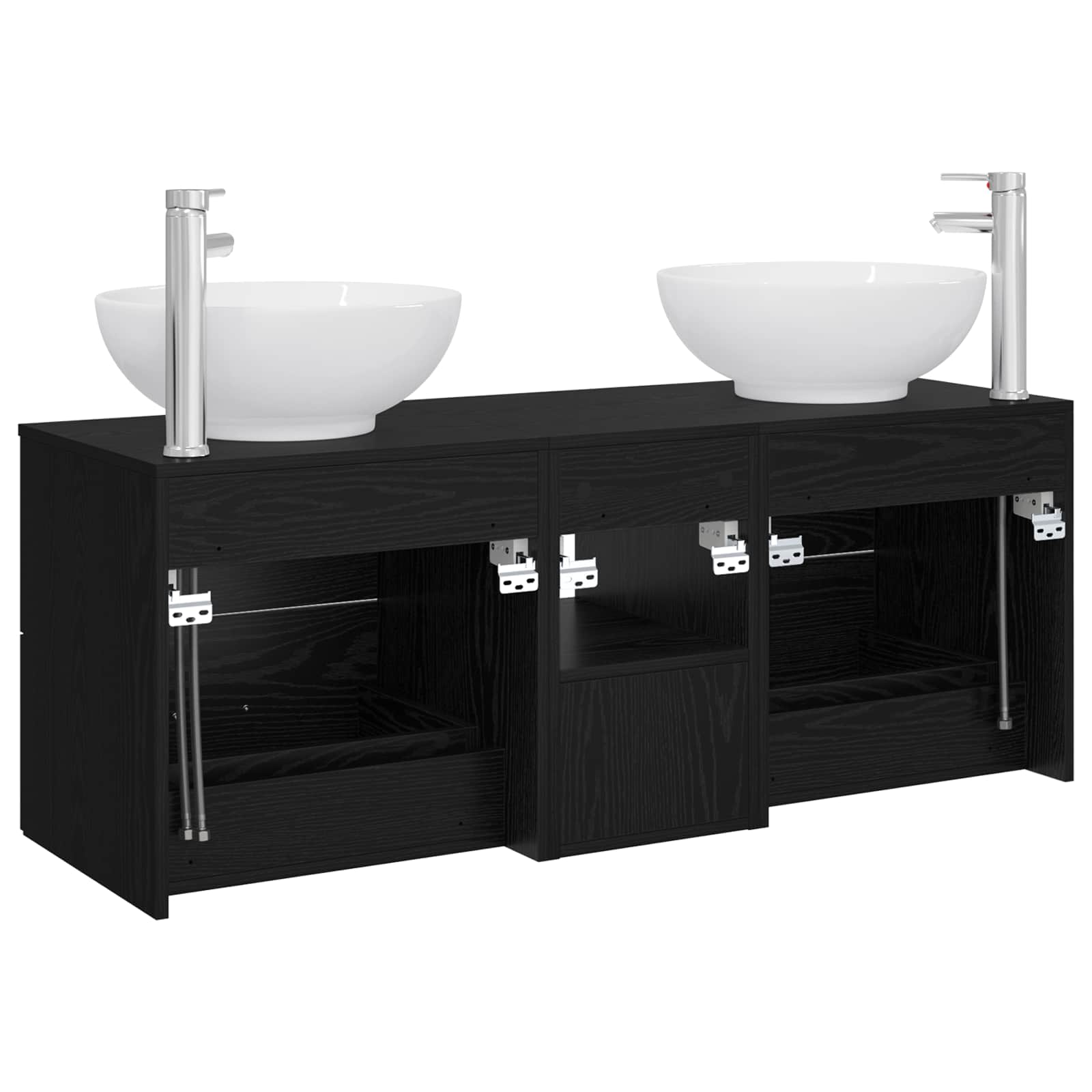 Ensemble de mobilier de salle de bain 3 pc Noir