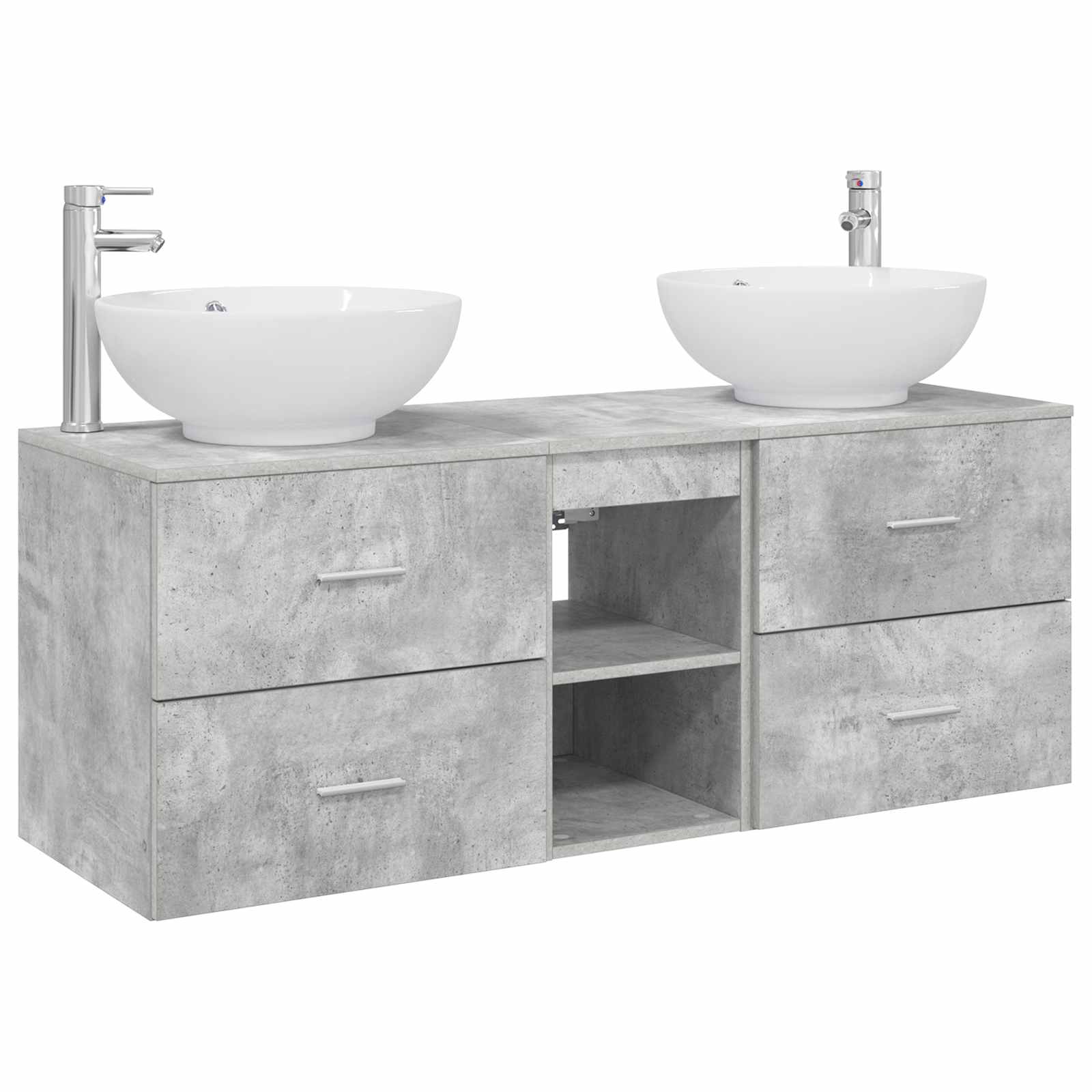 Ensemble de mobilier de salle de bain 3 pc Gris béton