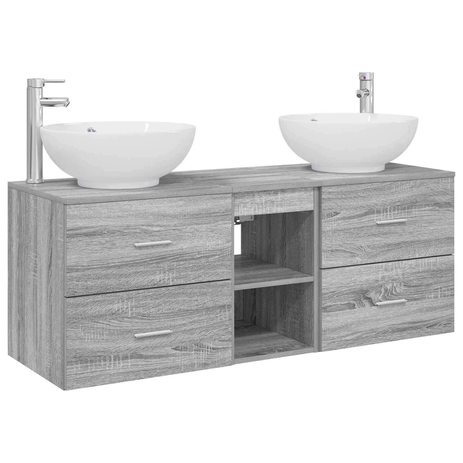 Ensemble de mobilier de salle de bain 3 pc Sonoma gris