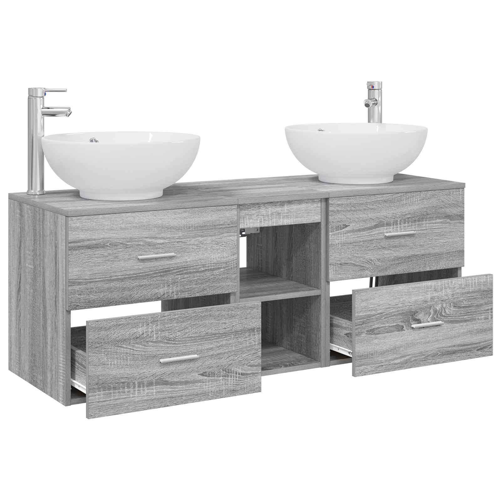 Ensemble de mobilier de salle de bain 3 pc Sonoma gris