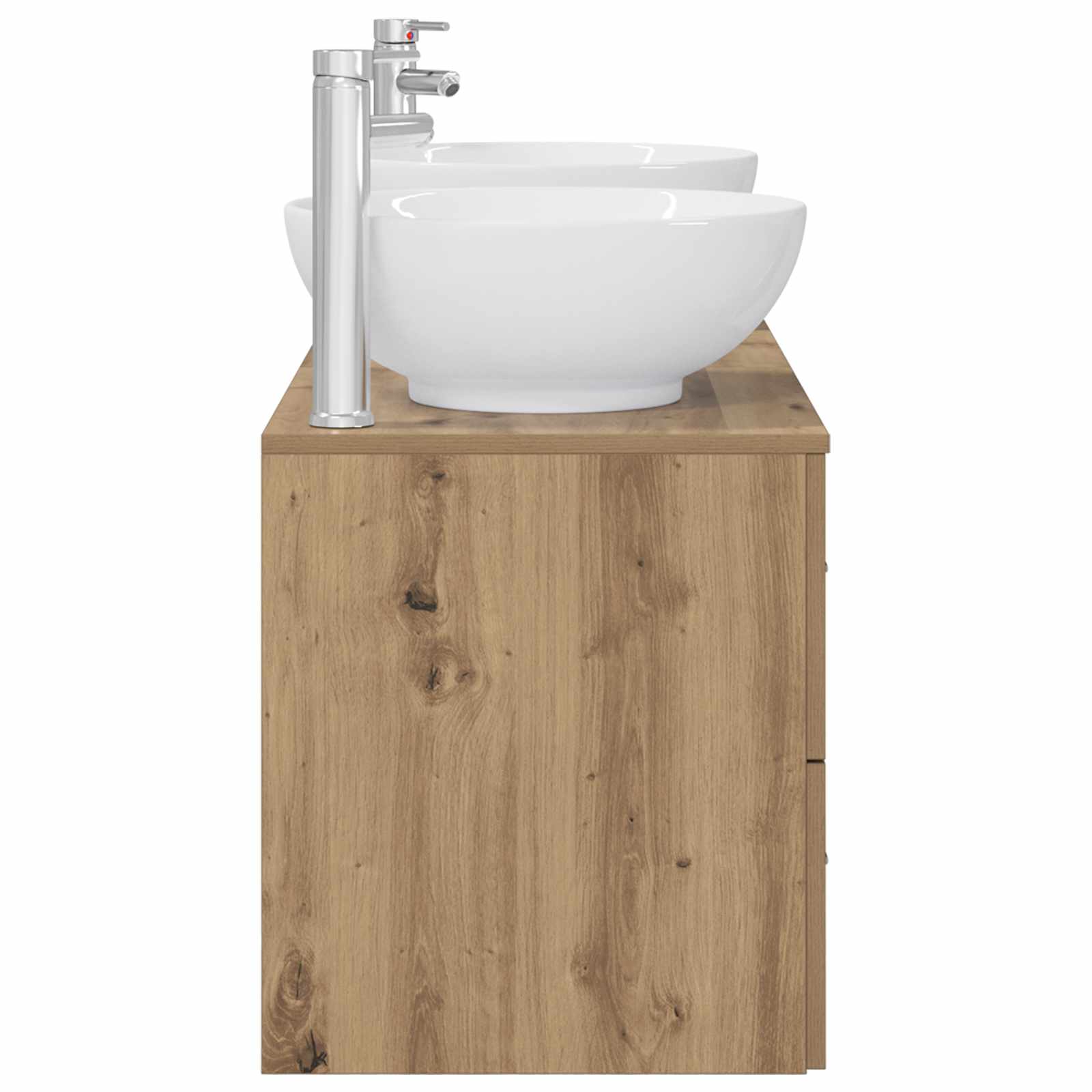 Ensemble de mobilier de salle de bain 3 pc Chêne artisanal