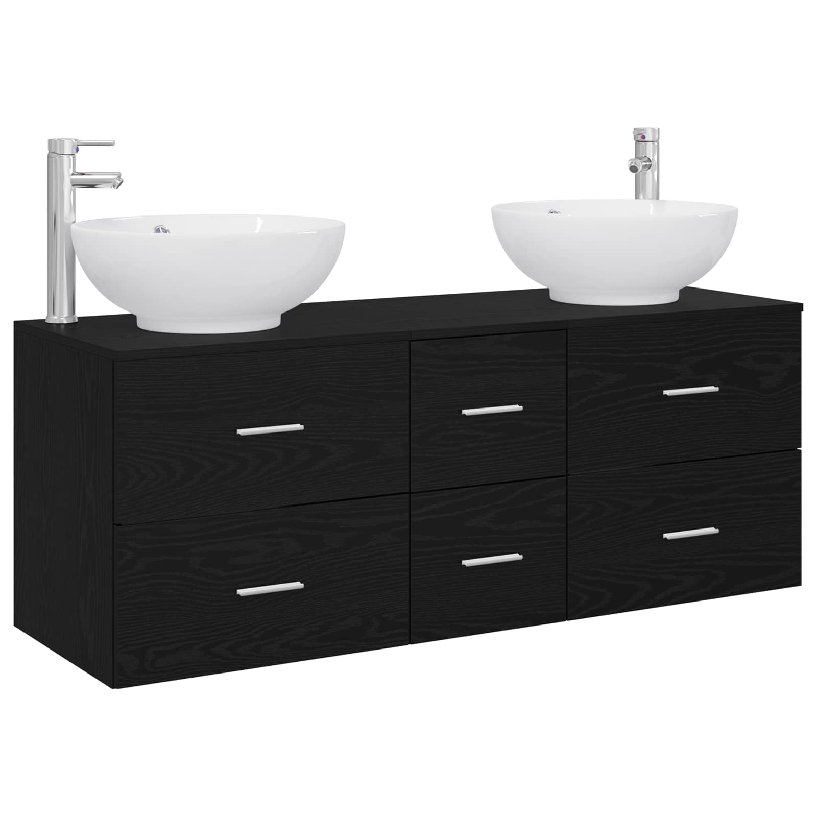 Ensemble de mobilier de salle de bain 3 pc Noir