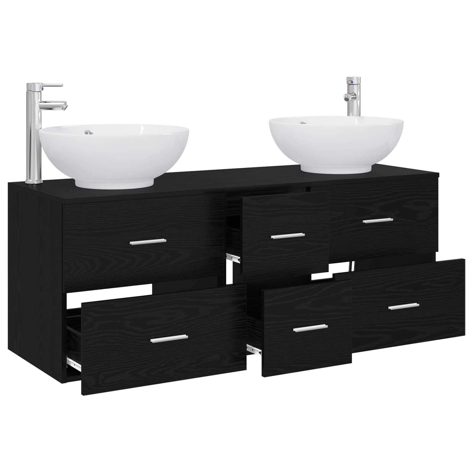 Ensemble de mobilier de salle de bain 3 pc Noir