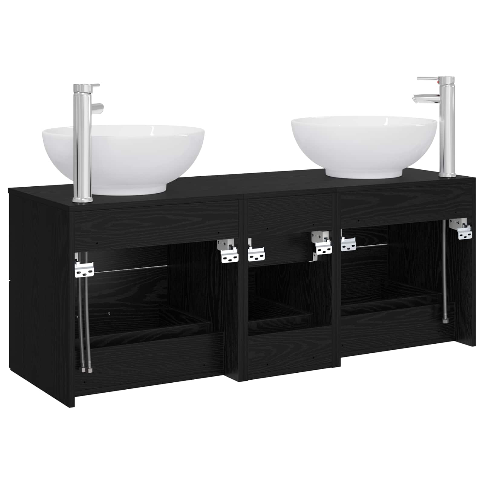 Ensemble de mobilier de salle de bain 3 pc Noir