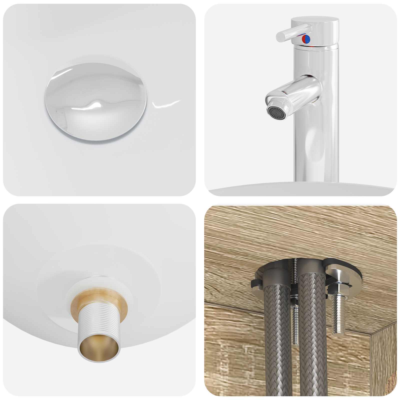 Ensemble de mobilier de salle de bain 3 pc Chêne Sonoma