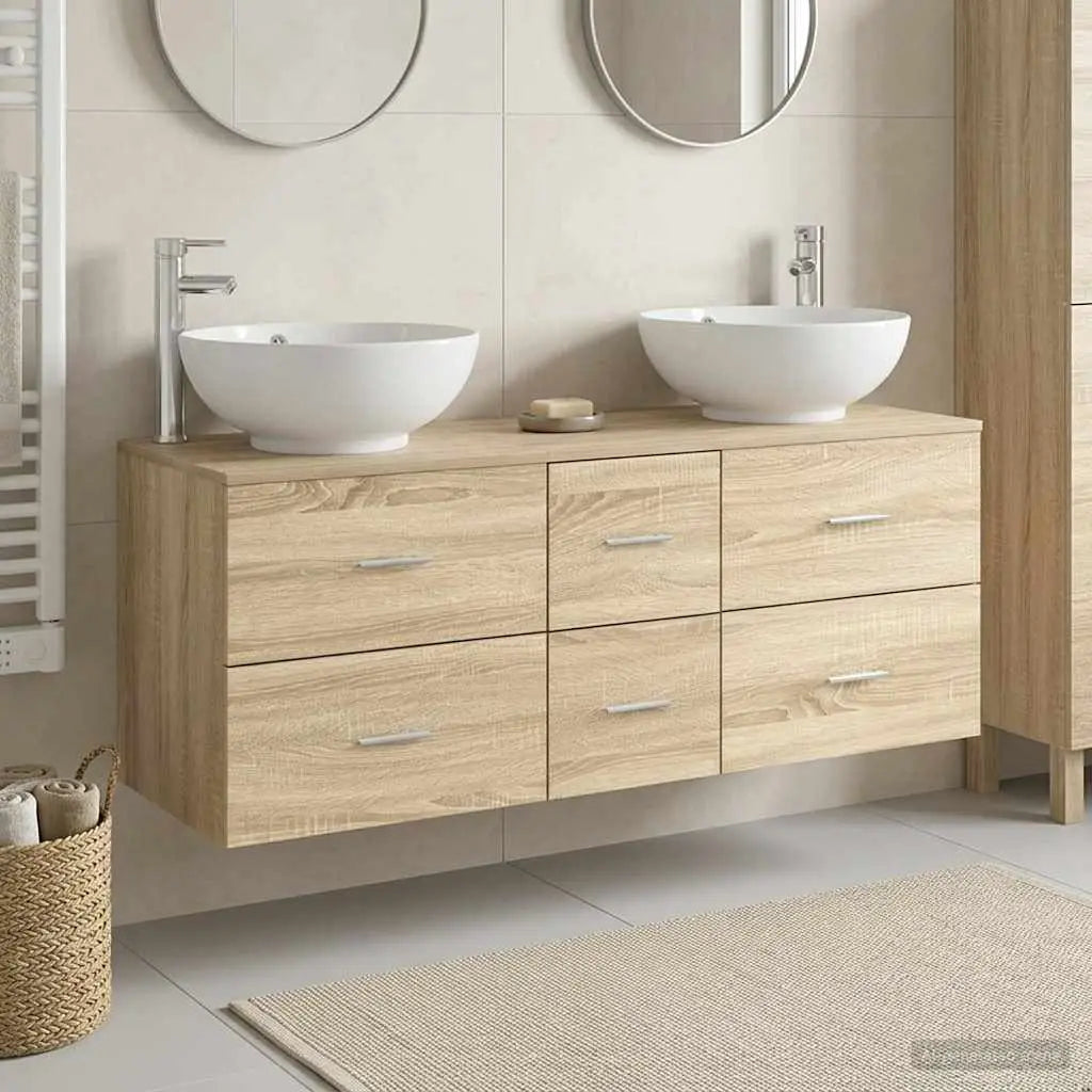 Ensemble de mobilier de salle de bain 3 pc Chêne Sonoma - XIOS