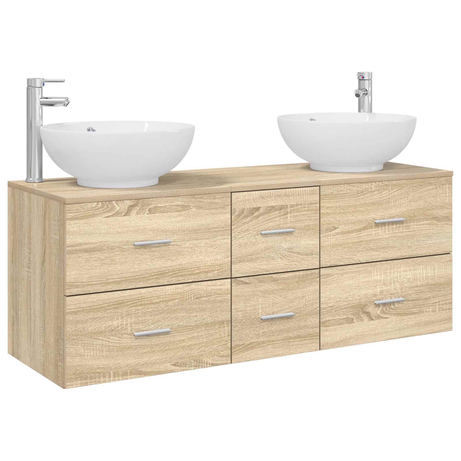 Ensemble de mobilier de salle de bain 3 pc Chêne Sonoma