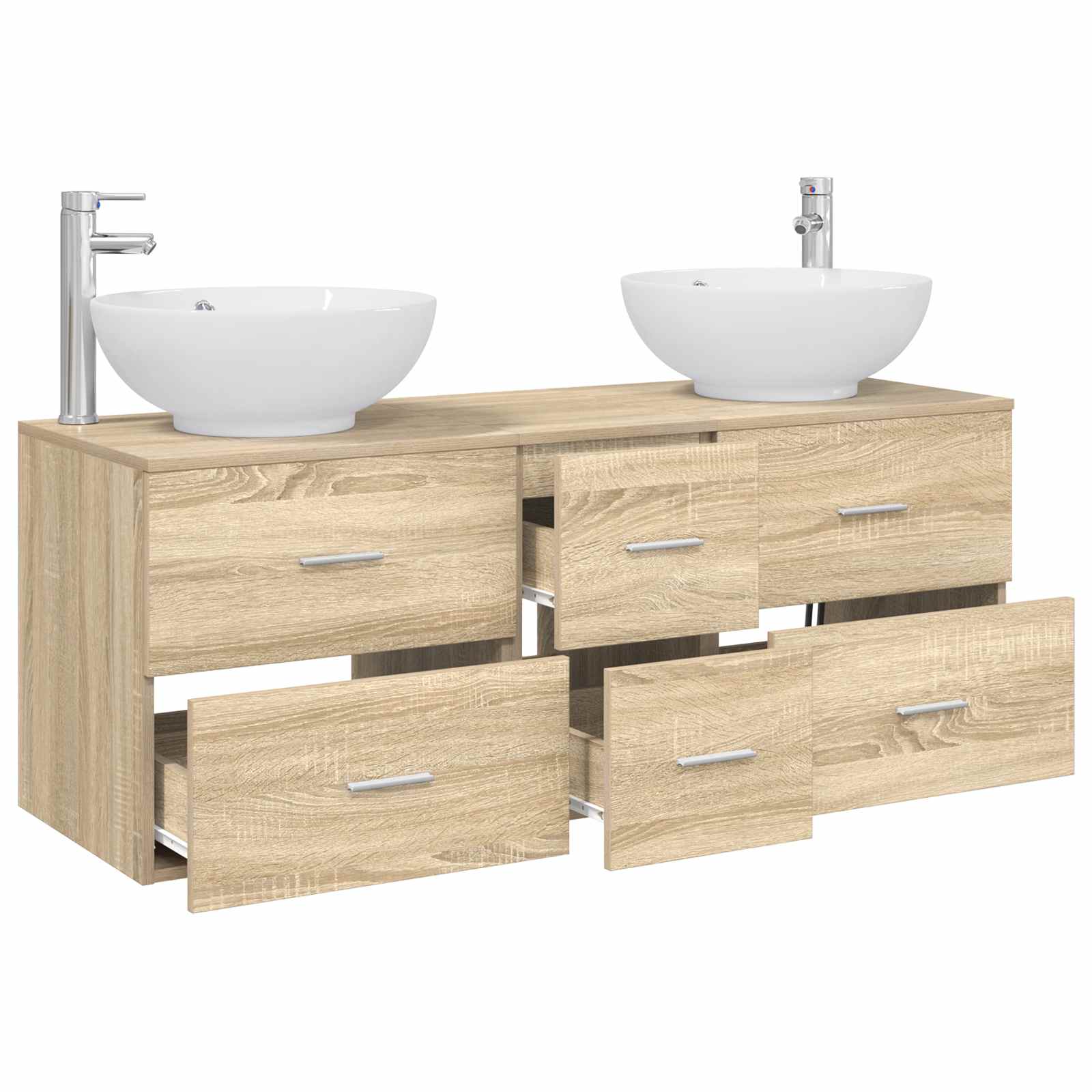 Ensemble de mobilier de salle de bain 3 pc Chêne Sonoma
