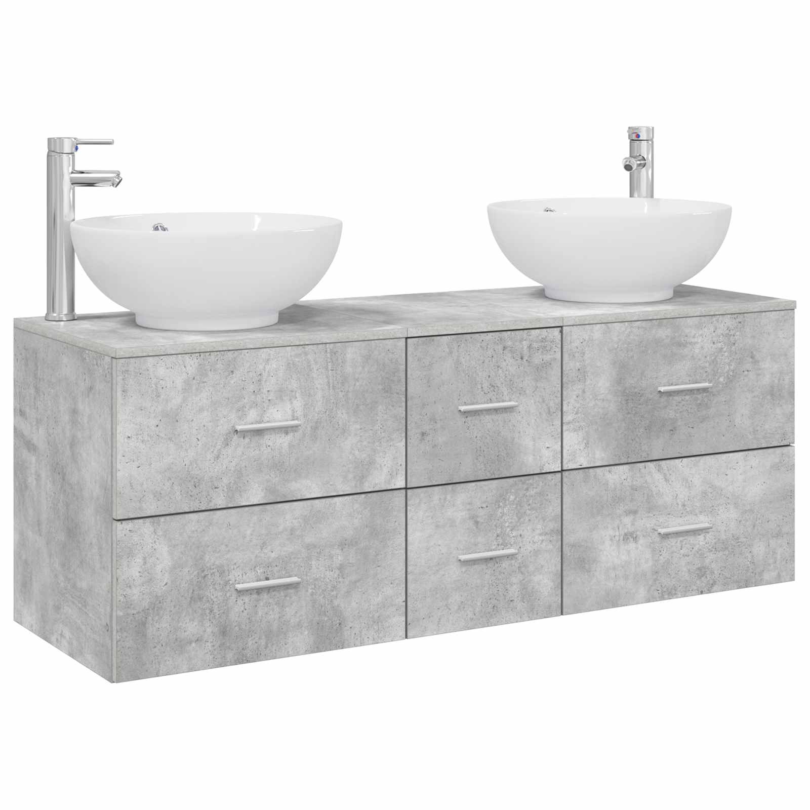 Ensemble de mobilier de salle de bain 3 pc Gris béton