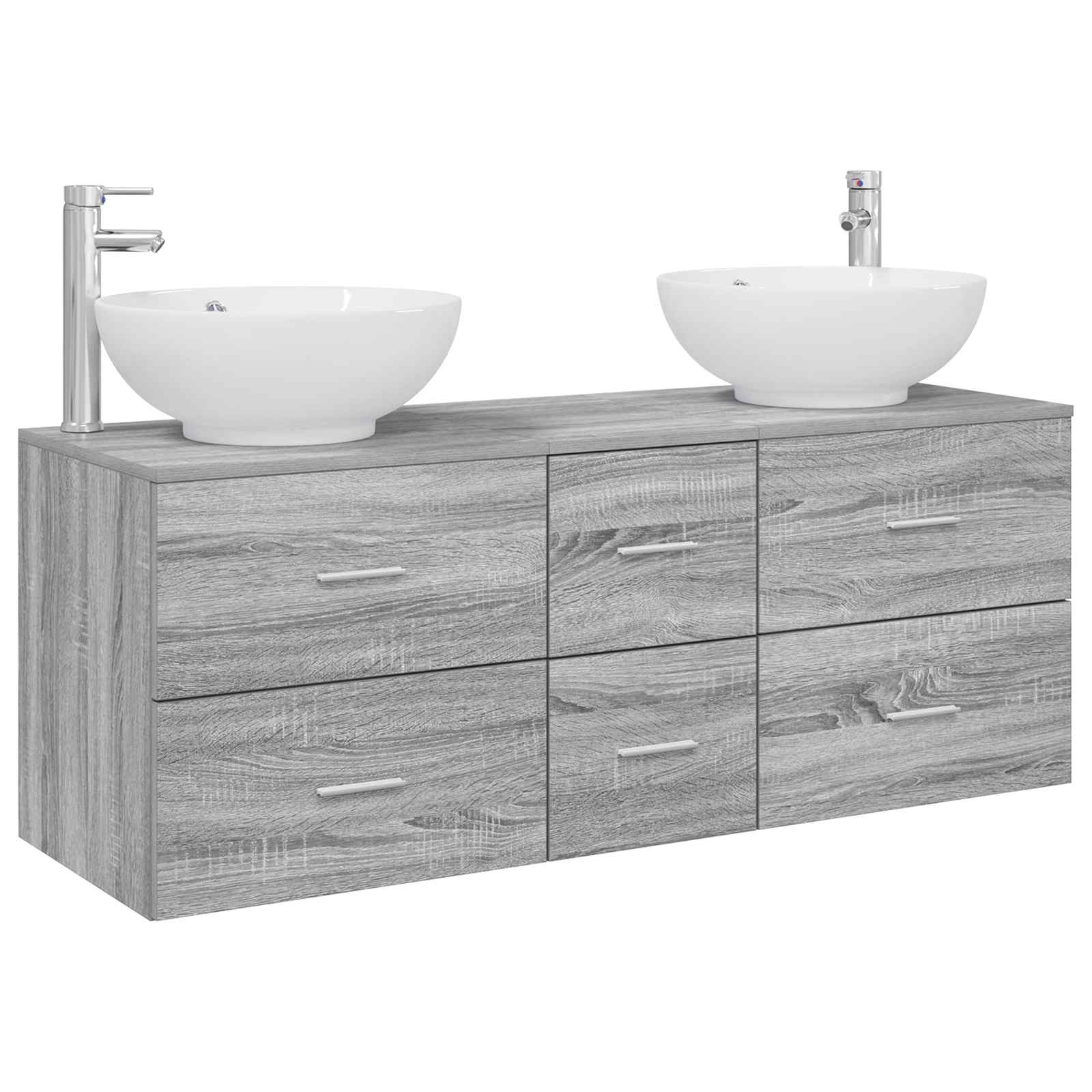 Ensemble de mobilier de salle de bain 3 pc Sonoma gris