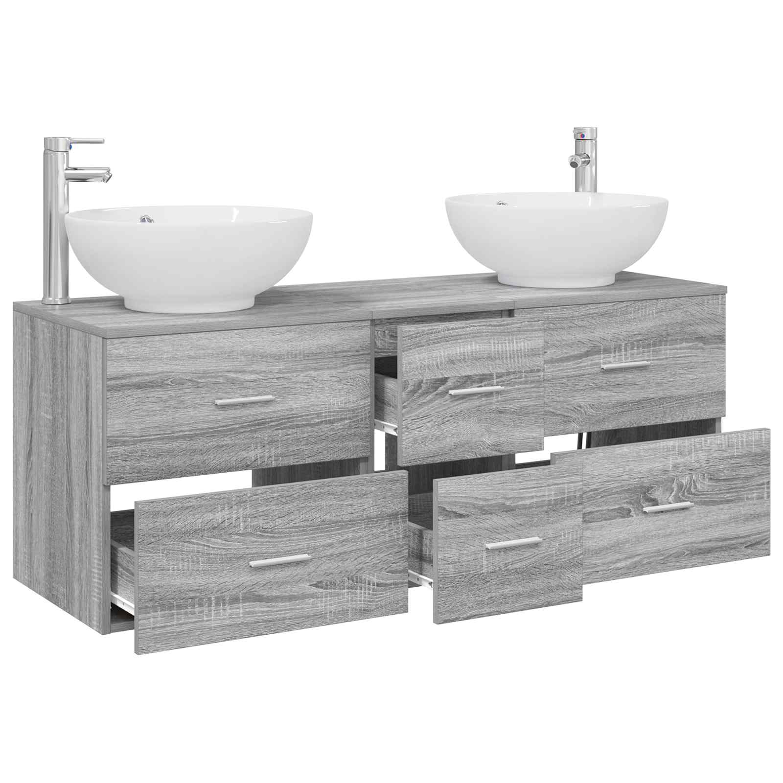 Ensemble de mobilier de salle de bain 3 pc Sonoma gris