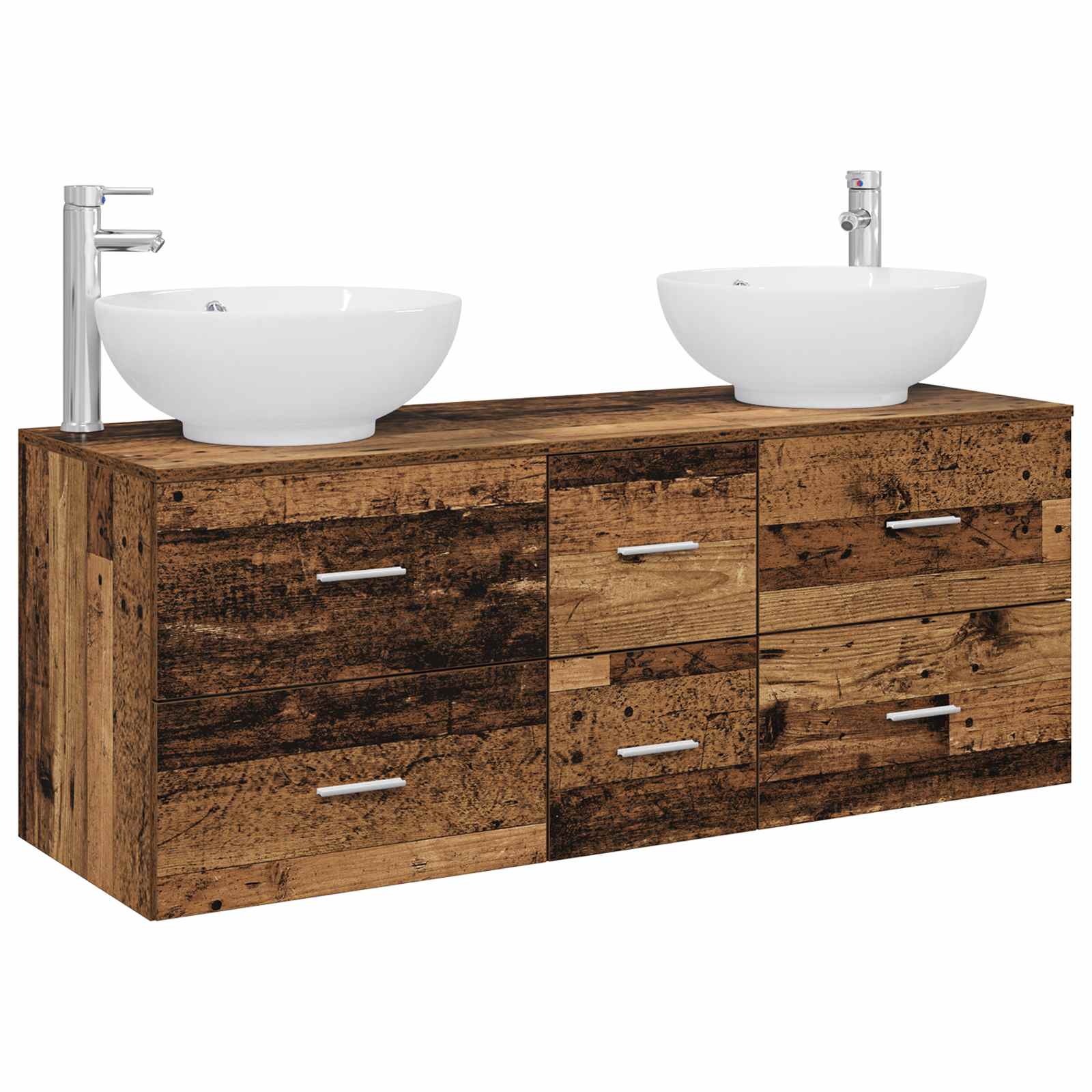 Ensemble de mobilier de salle de bain 3 pc Bois ancien