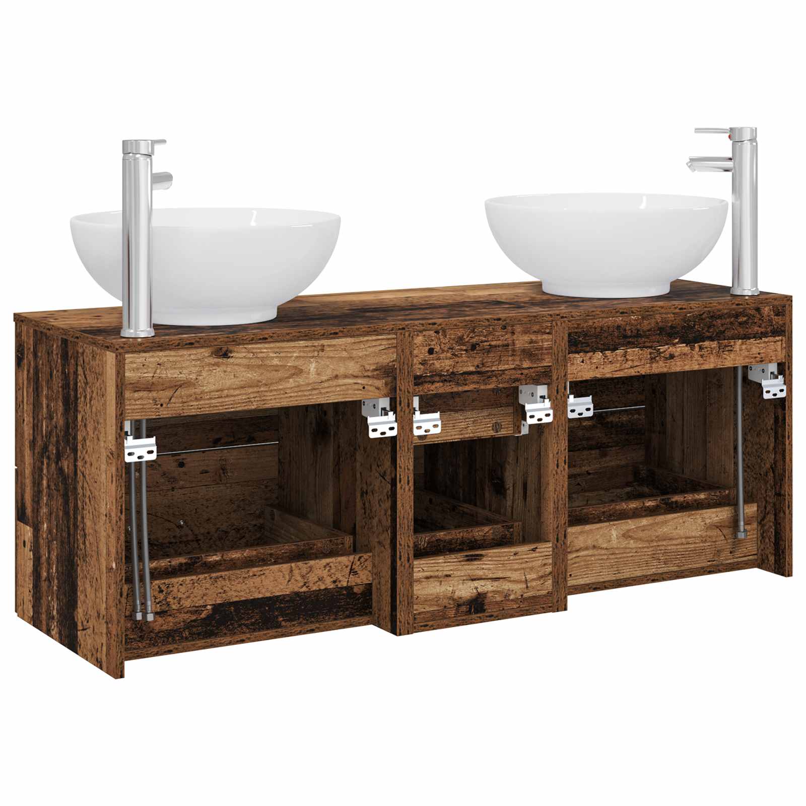 Ensemble de mobilier de salle de bain 3 pc Bois ancien