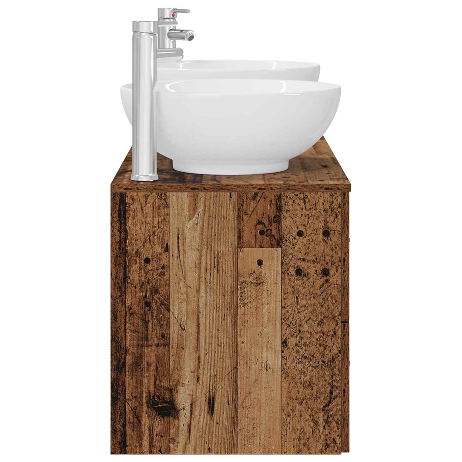 Ensemble de mobilier de salle de bain 3 pc Bois ancien